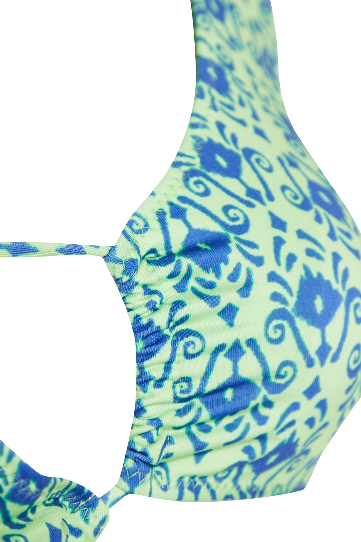 Trendyol Ethnic Pattern Tunnel Triunghi Bikini Top