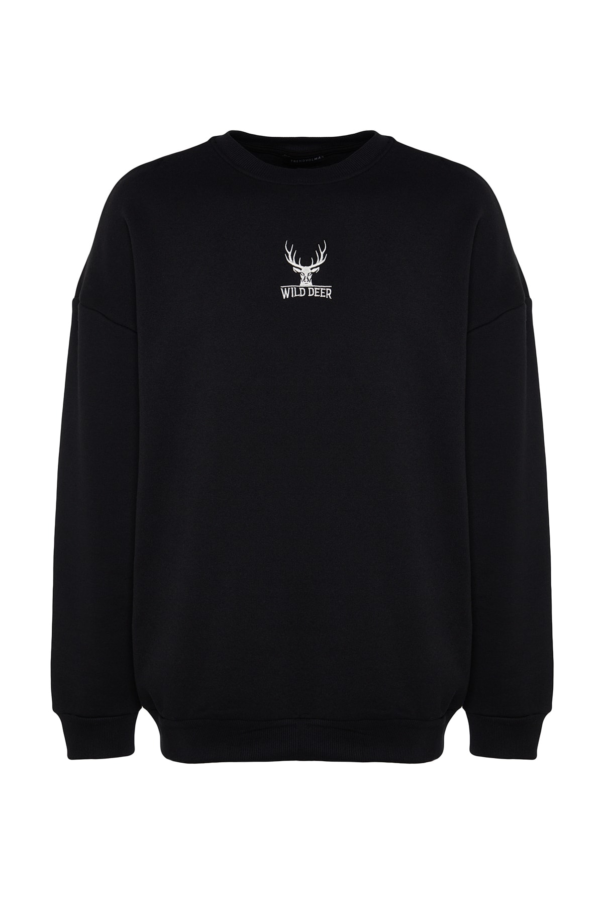 Trendyol Sweatshirt - Black - Oversize