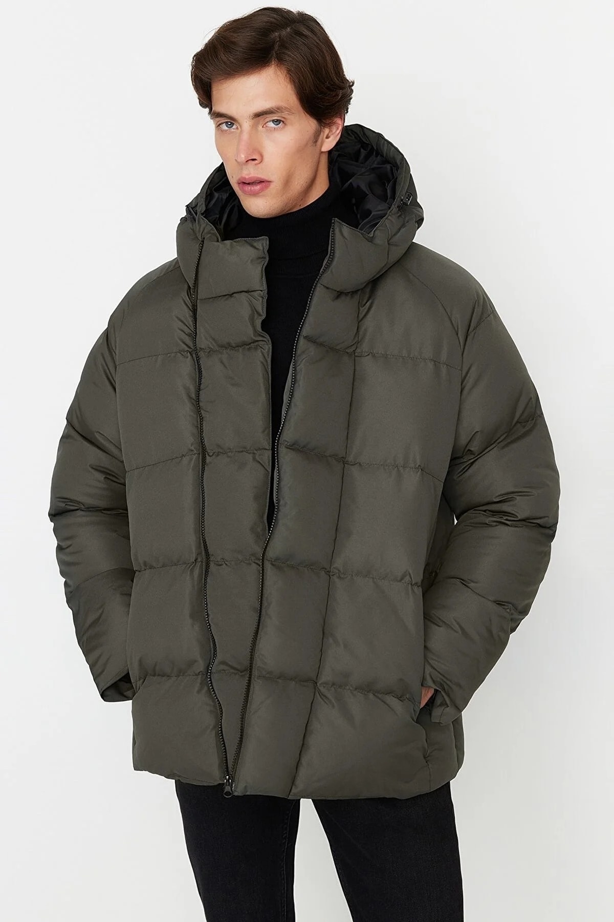 Trendyol Winter Jacket - Khaki - Puffer