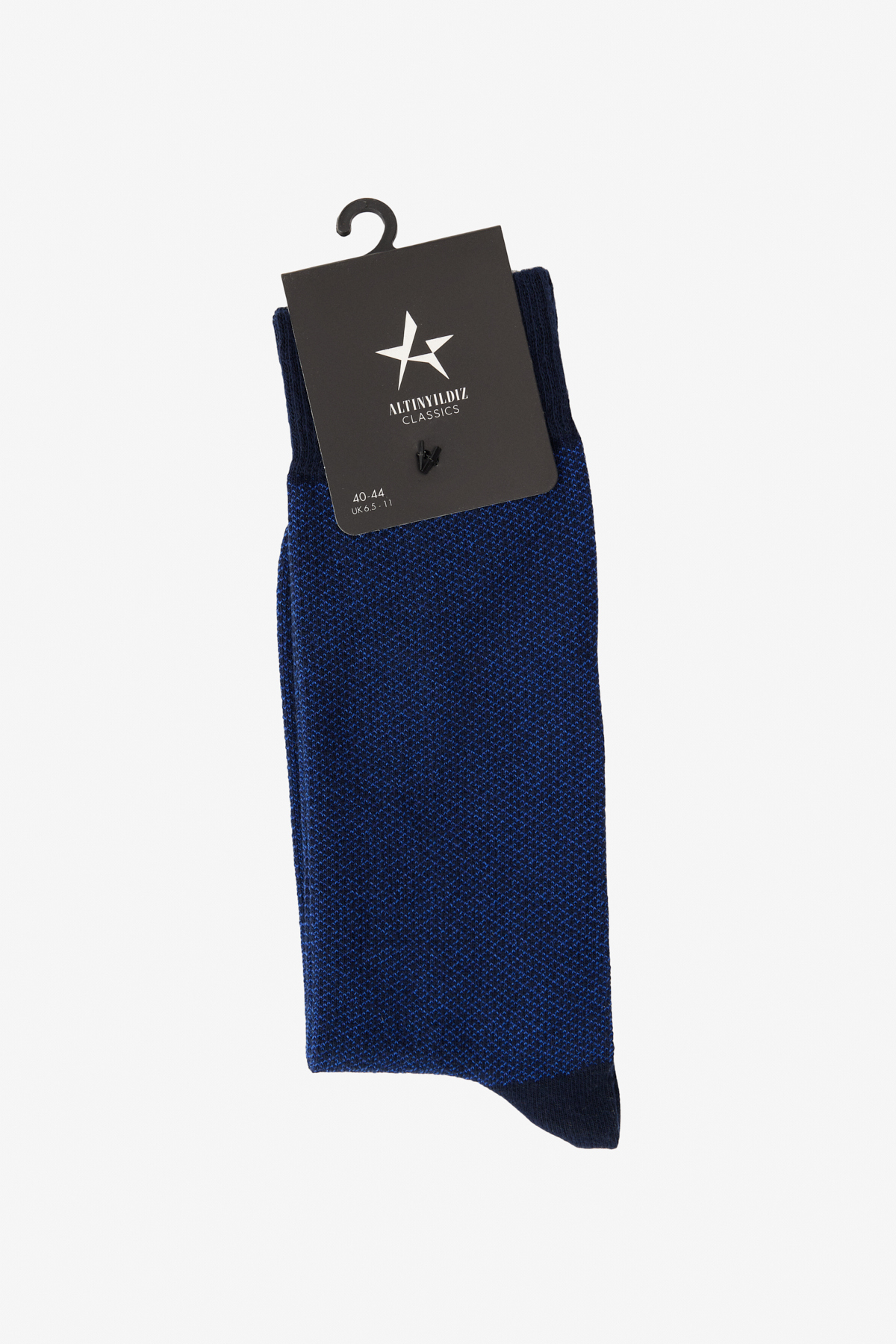 Levně ALTINYILDIZ CLASSICS Men's Navy Blue-Blue Patterned Bamboo Cleat Socks