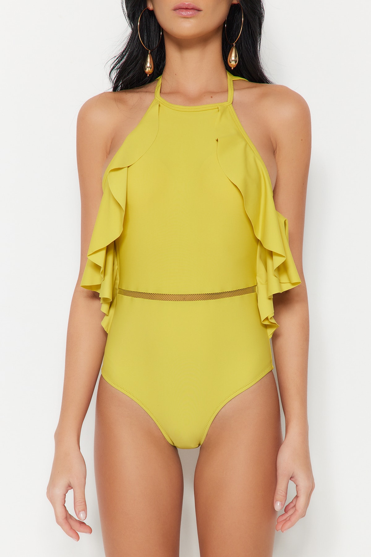 Costum de baie complet pentru femei Trendyol Frill Detailed