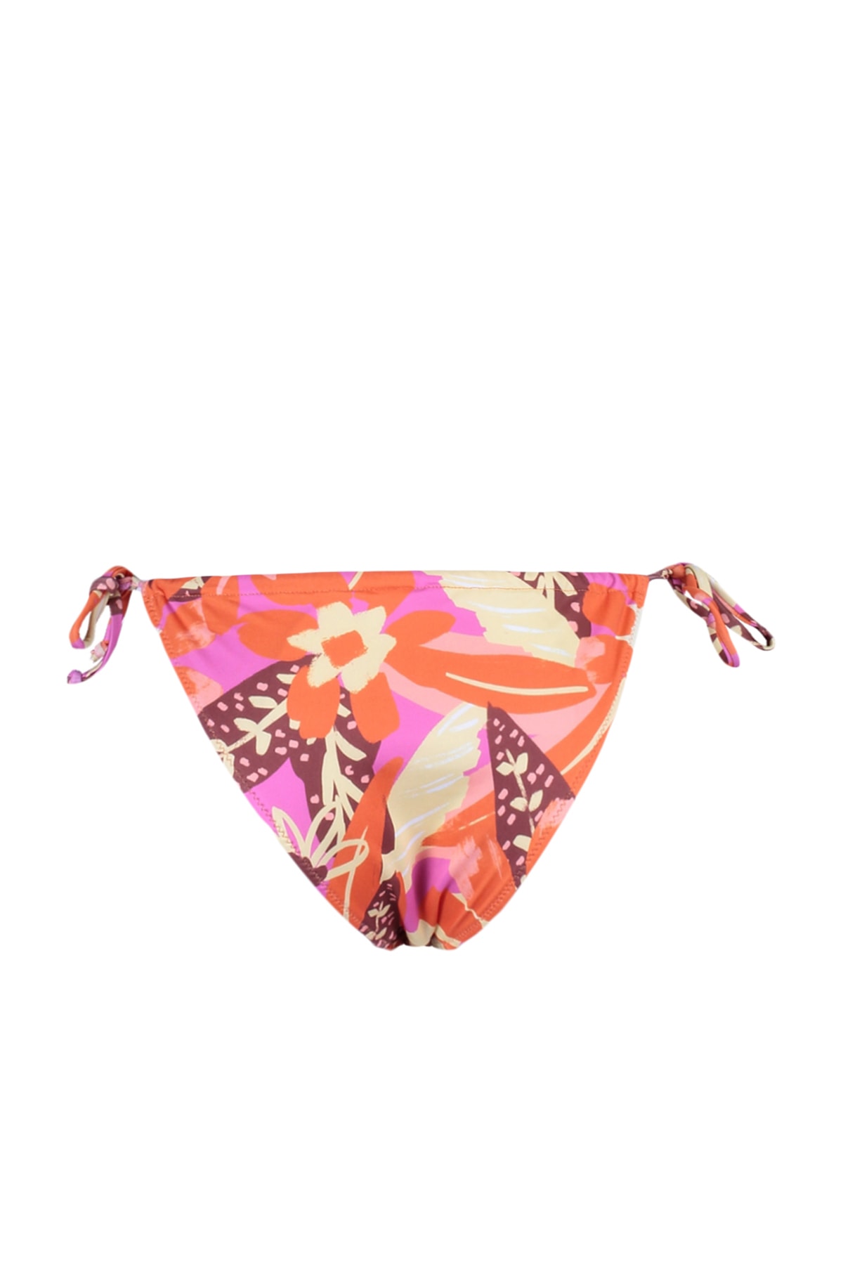 Trendyol Floral Patterned Tie-Up High Leg Bikini Bottom