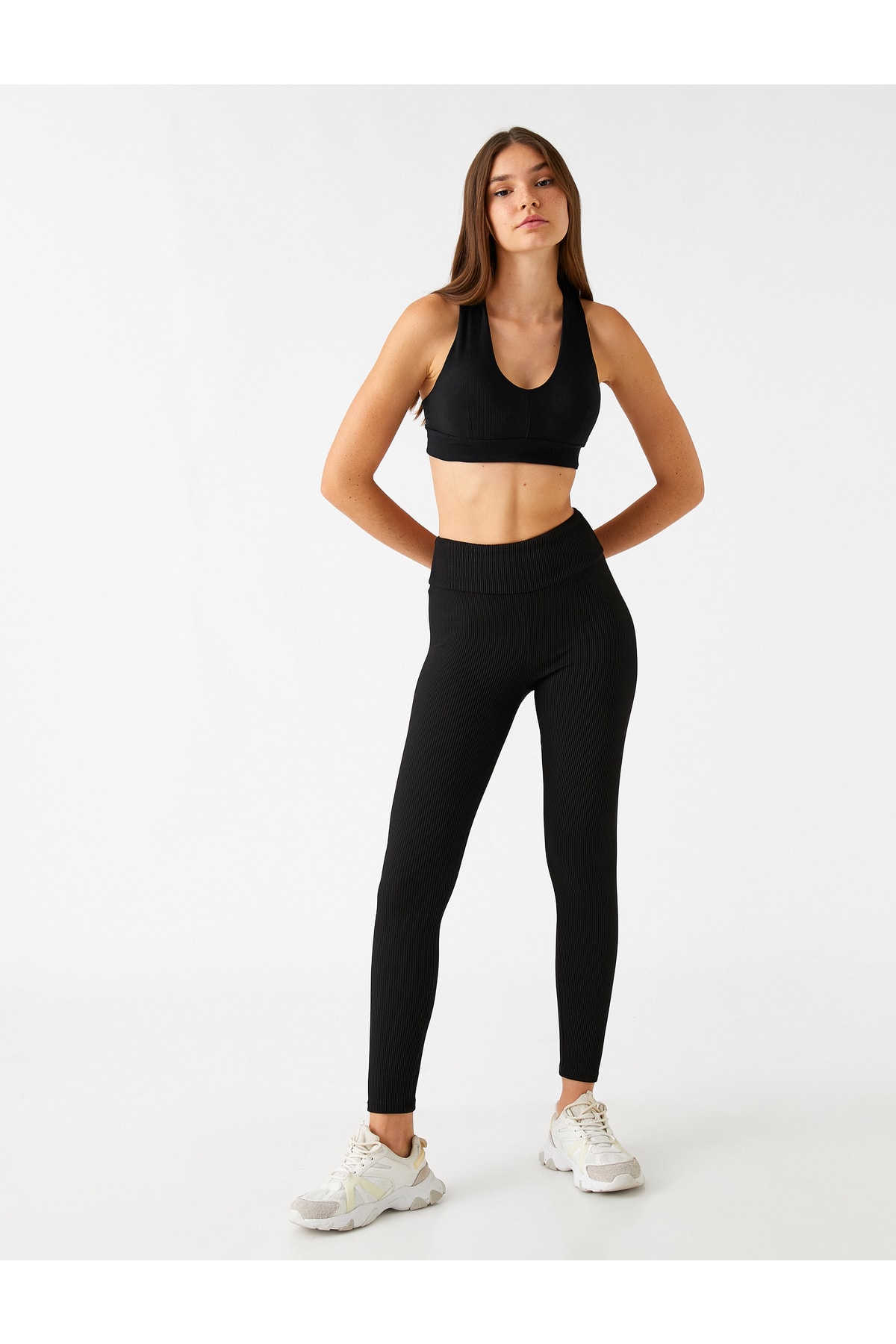 Koton Ribbed Leggings High Waist