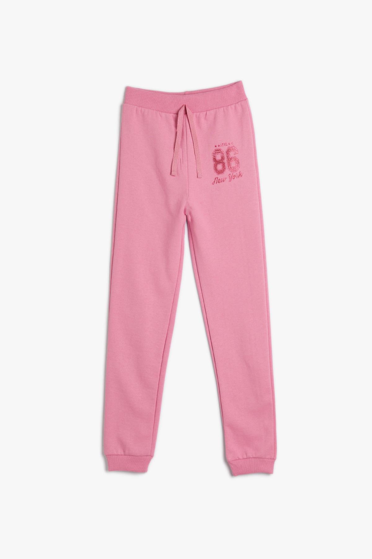 Levně Koton Girls' Pink Sweatpants