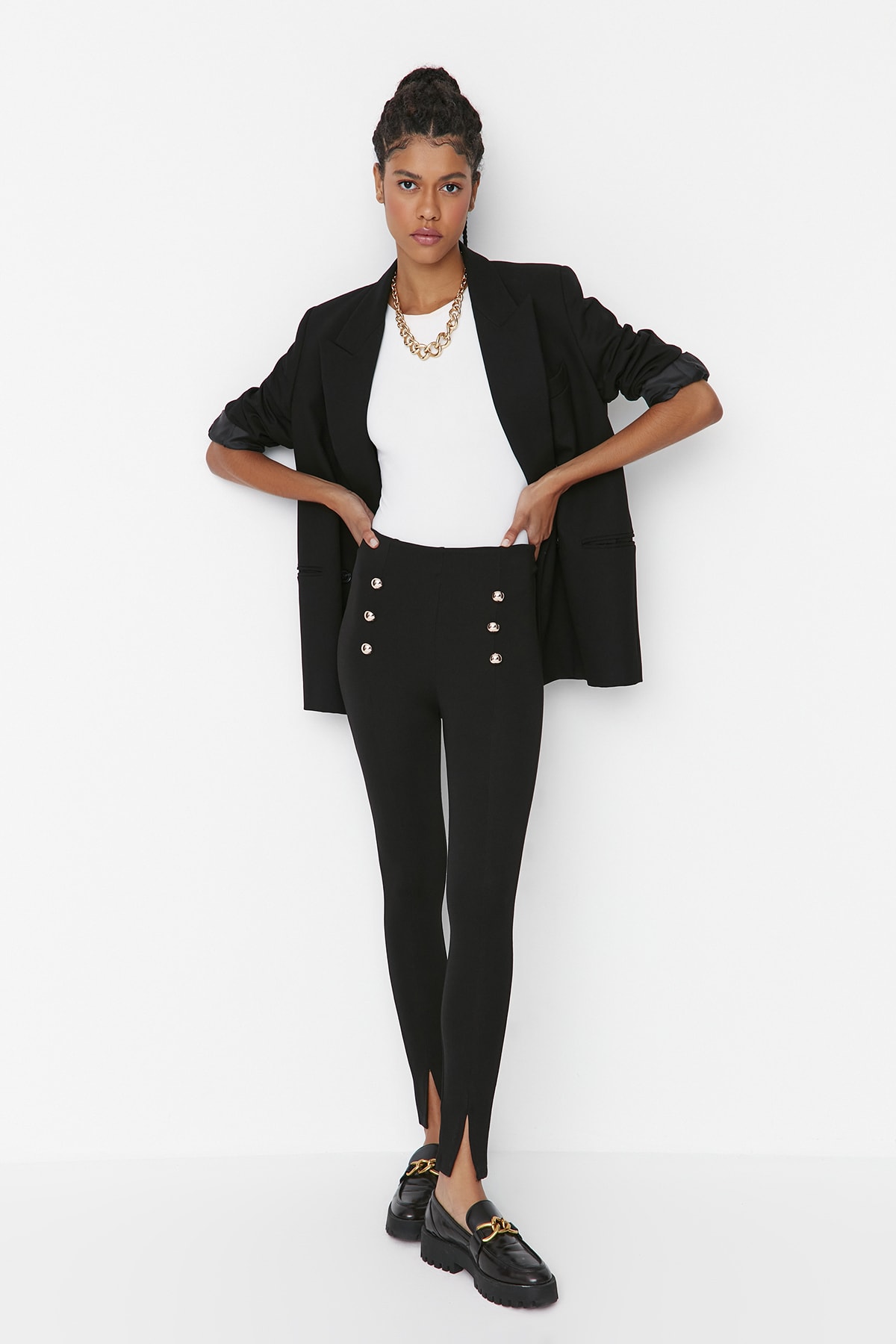 Women's leggings Trendyol Mink