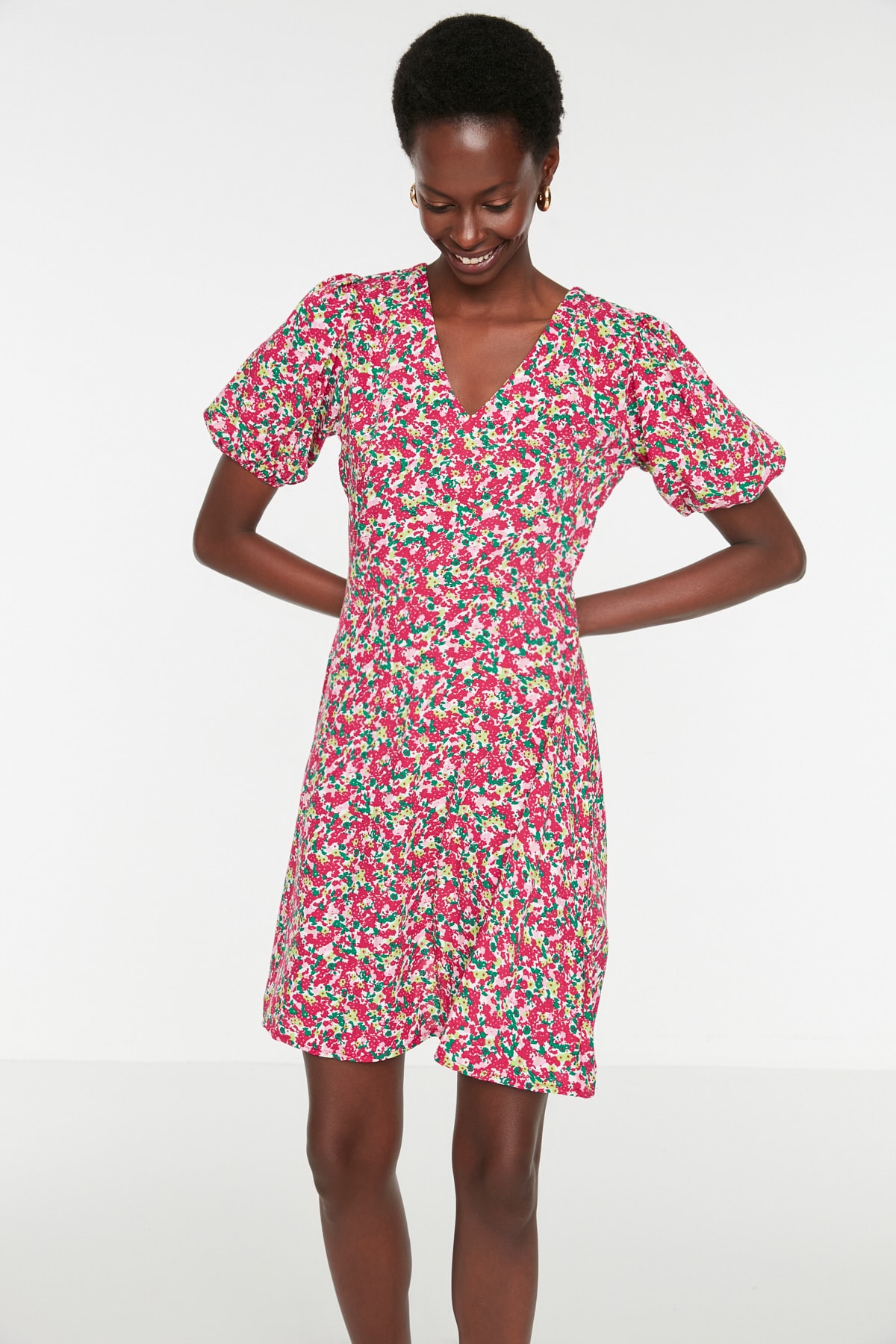 Rochie dama Trendyol TWOSS22EL0369/PİNK