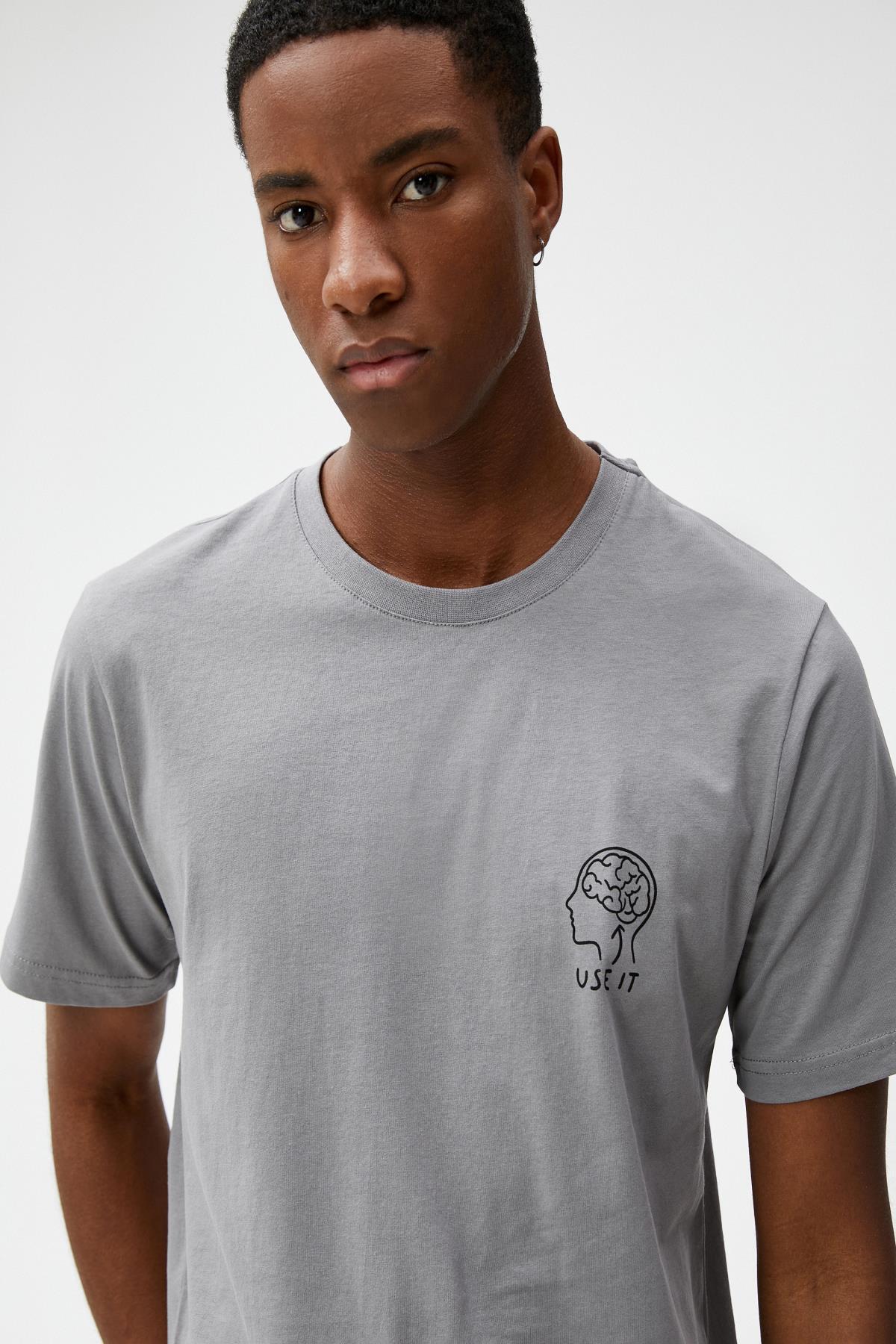 Levně Koton Men's Gray T-Shirts