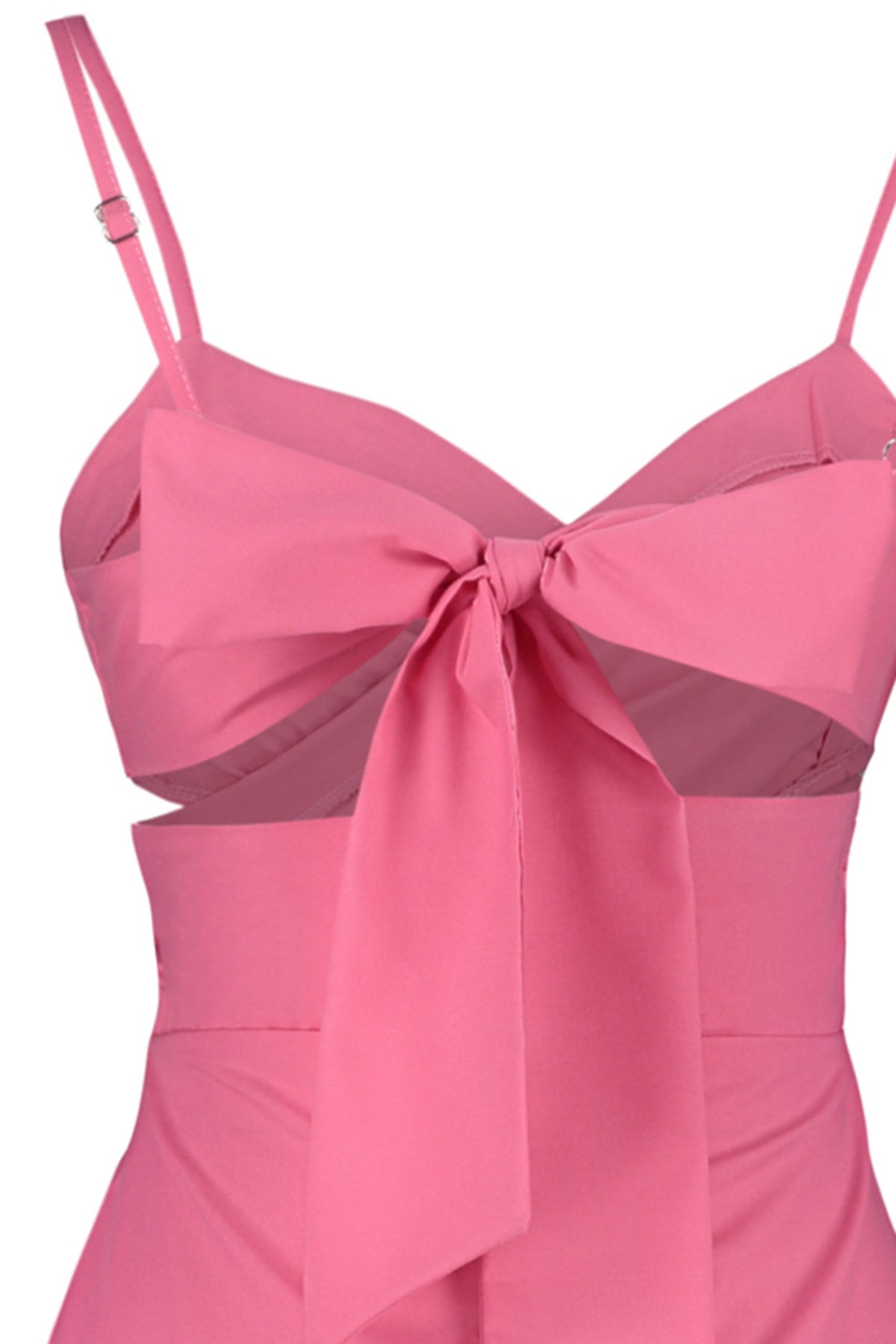 Trendyol fucsia talie picătură / skater mini țesute bumbac dublu piept guler curea rochie țesută