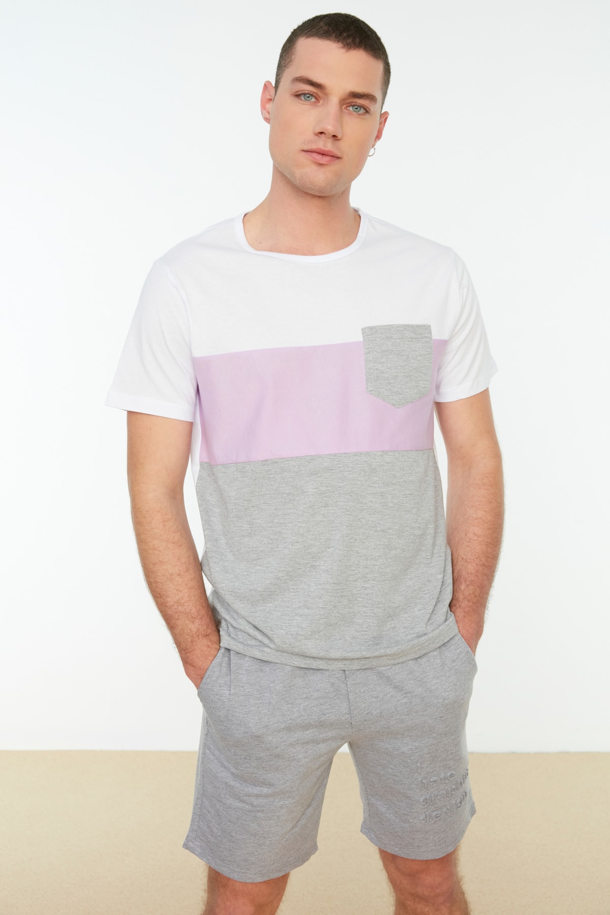 Trendyol Lilac Men's Crew Neck T-Shirt