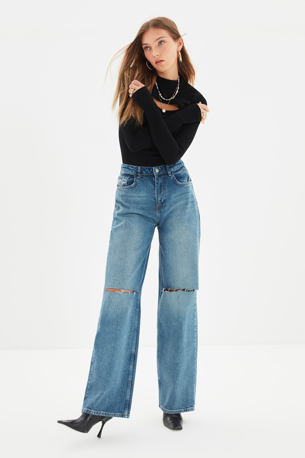 Trendyol Jeans - Blue - Wide leg