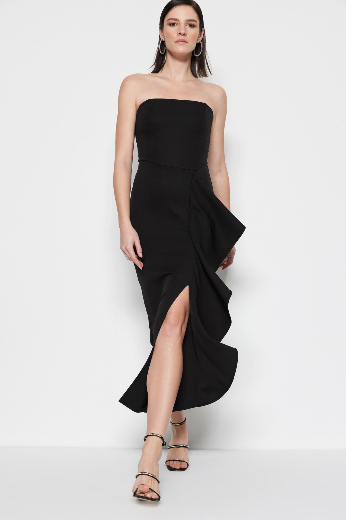 Trendyol Black Woven Evening Dress