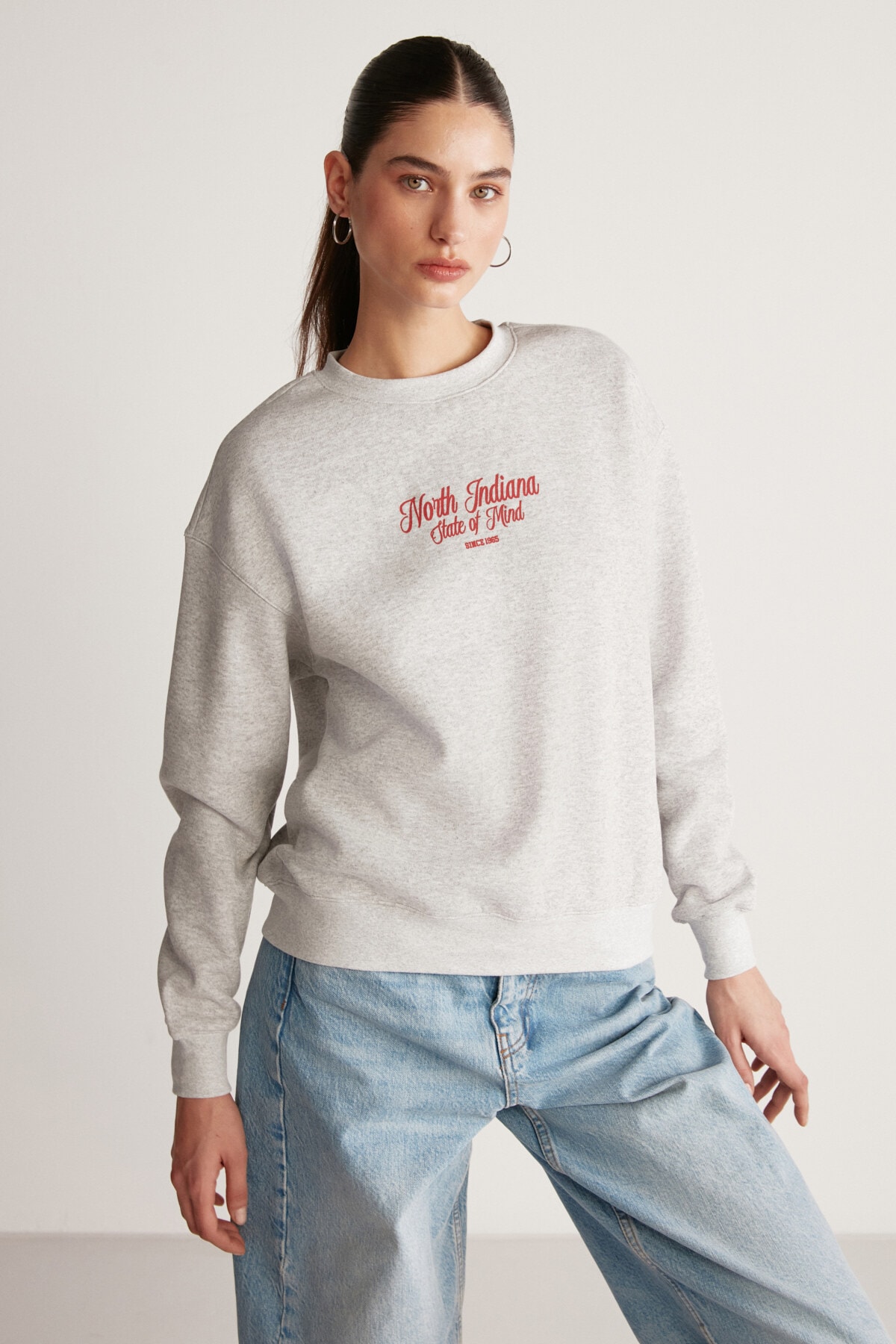 GRIMELANGE Debra Oversized Graymelange Sweatshirt