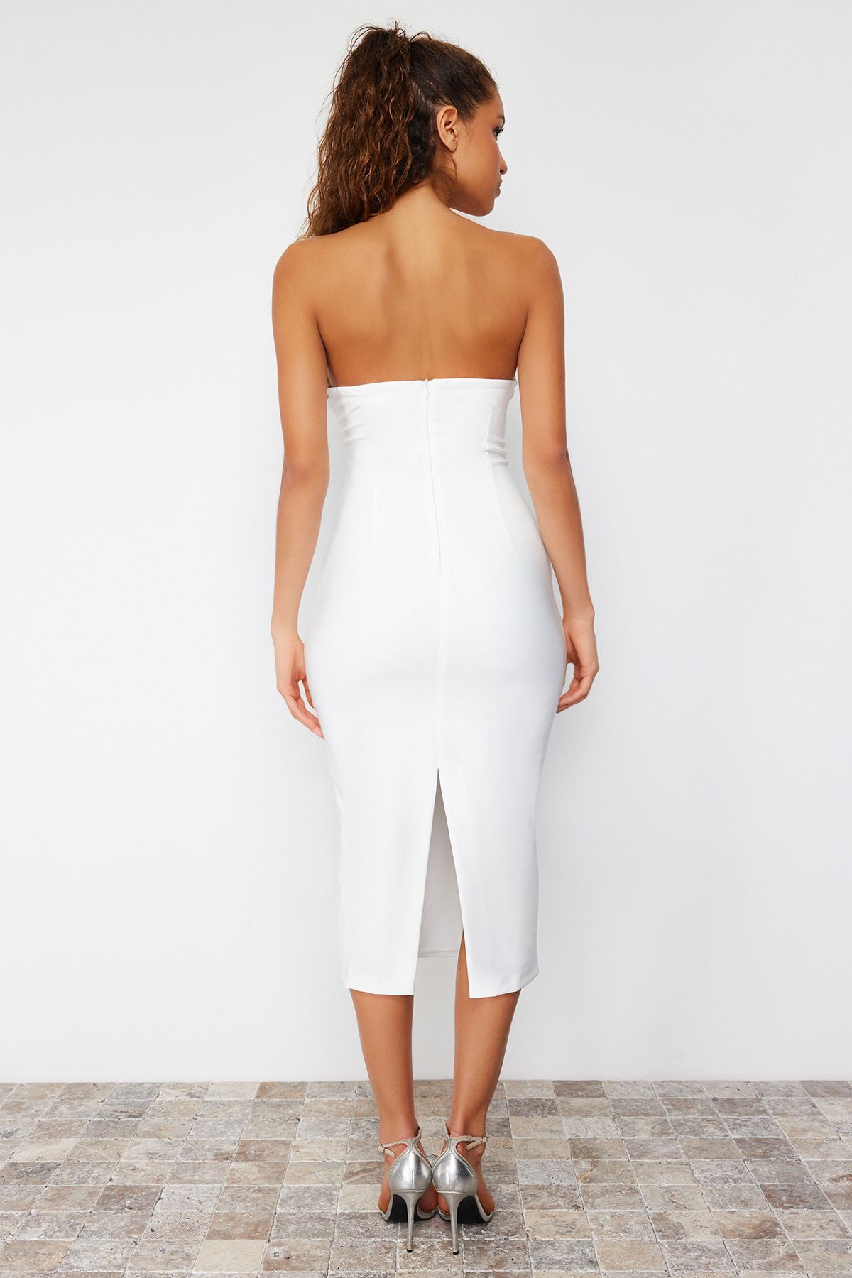 Trendyol Bridal White Formal Wear Evening Dress