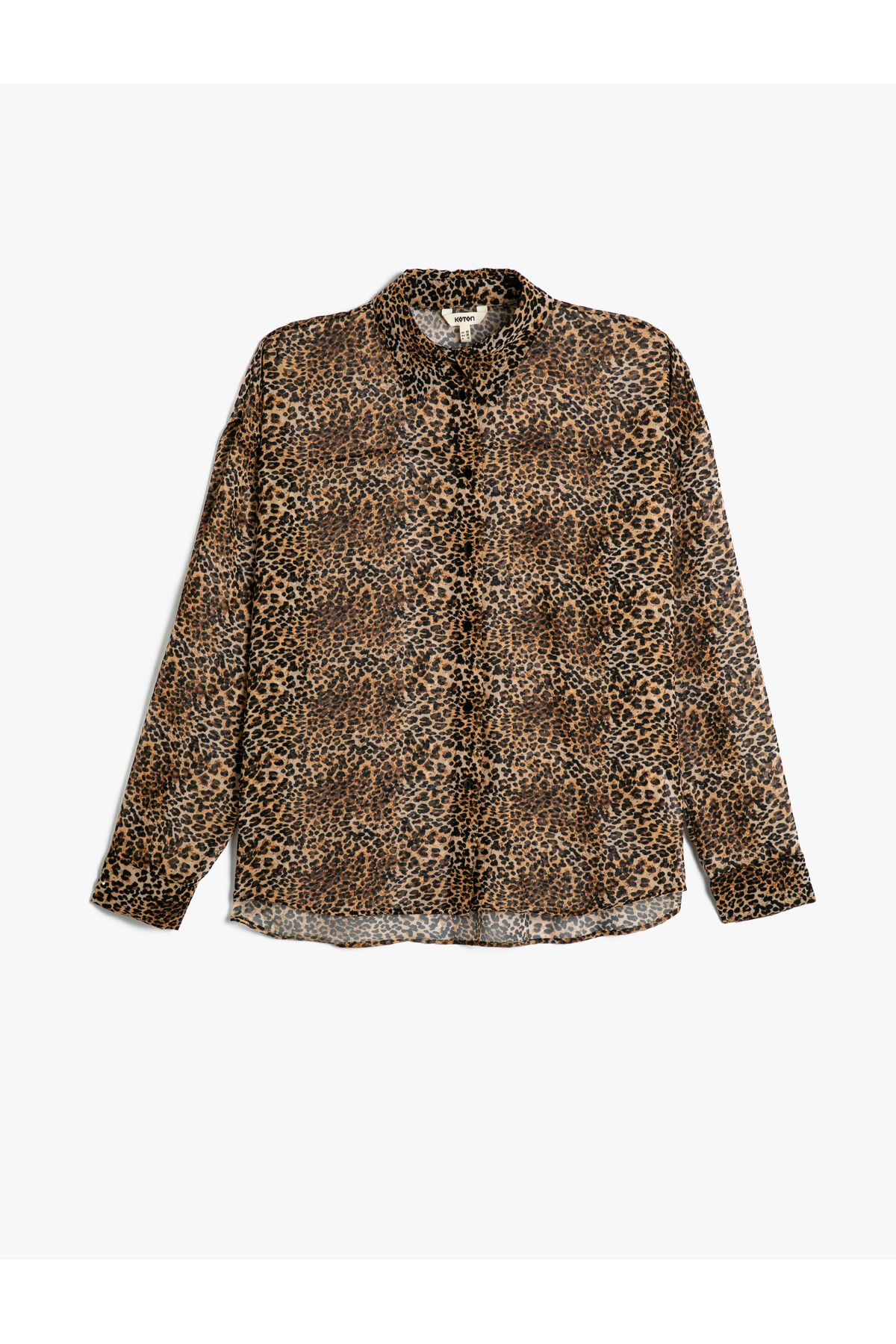 Levně Koton Leopard Patterned Shirt Long Sleeve Buttoned