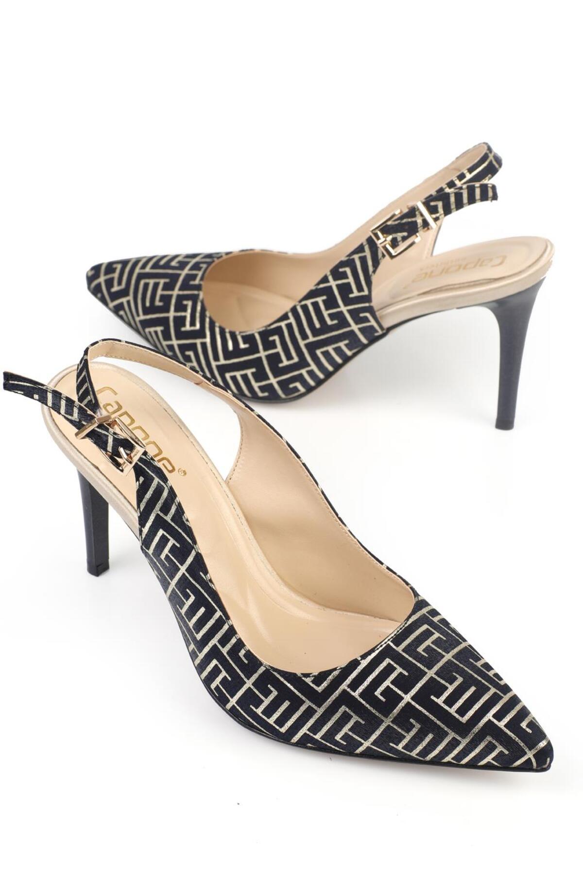 Levně Capone Outfitters Women's Open Back Medium Heel Shoes