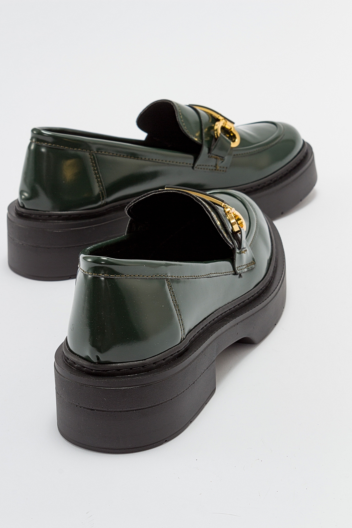LuviShoes UNTE Green Turning Women&#039;s Loafer