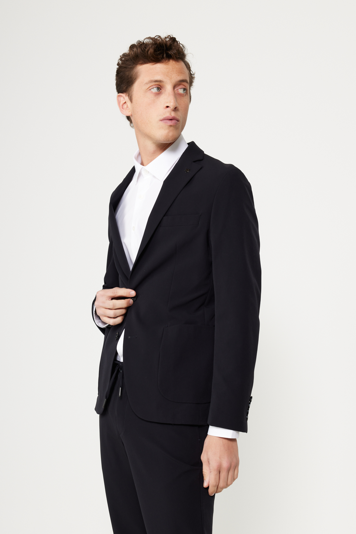 Levně ALTINYILDIZ CLASSICS Men's Dark Navy Blue Slim Fit Slim Fit Mono Collar Suit