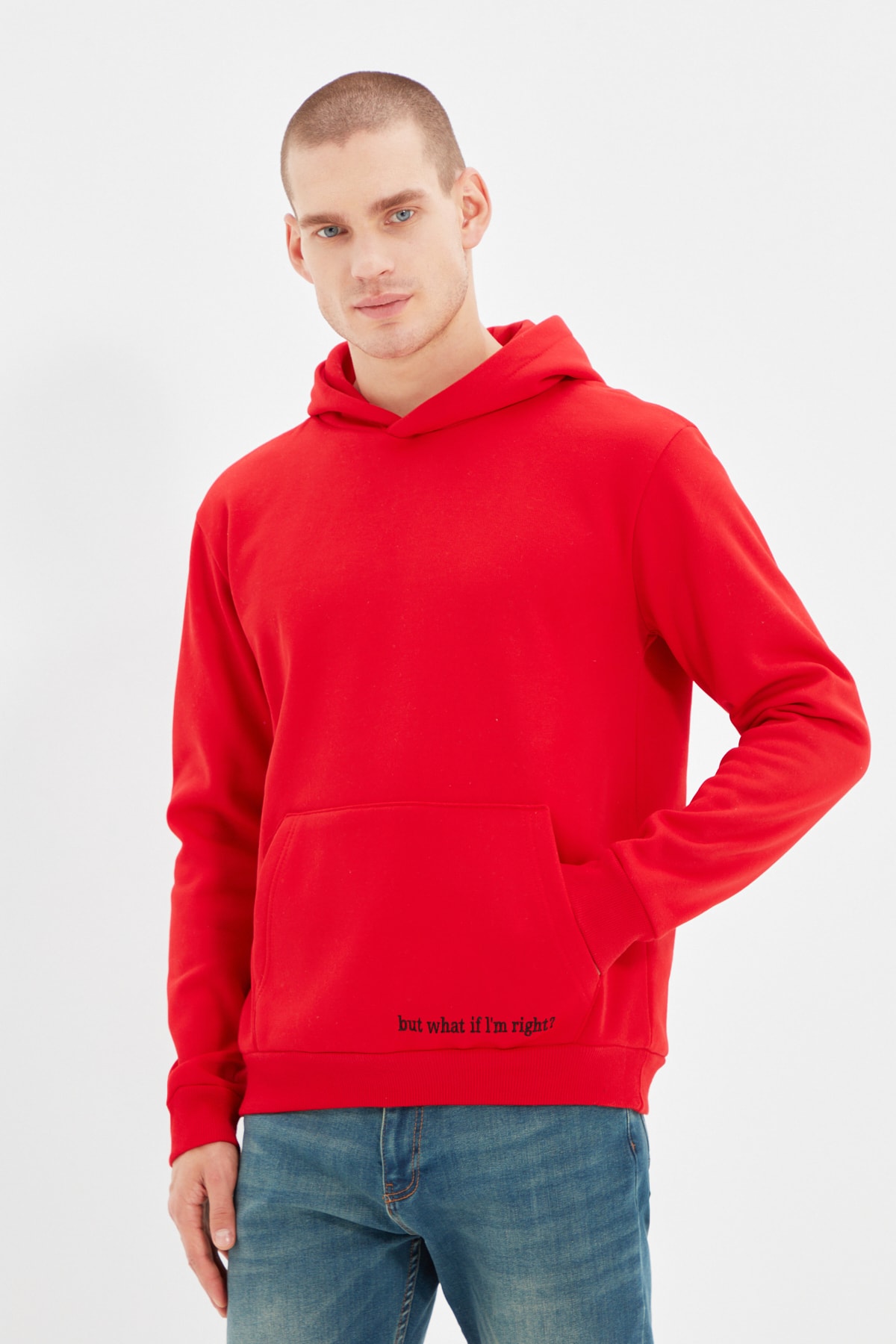 Trendyol Sweatshirt - Red - Regular fit