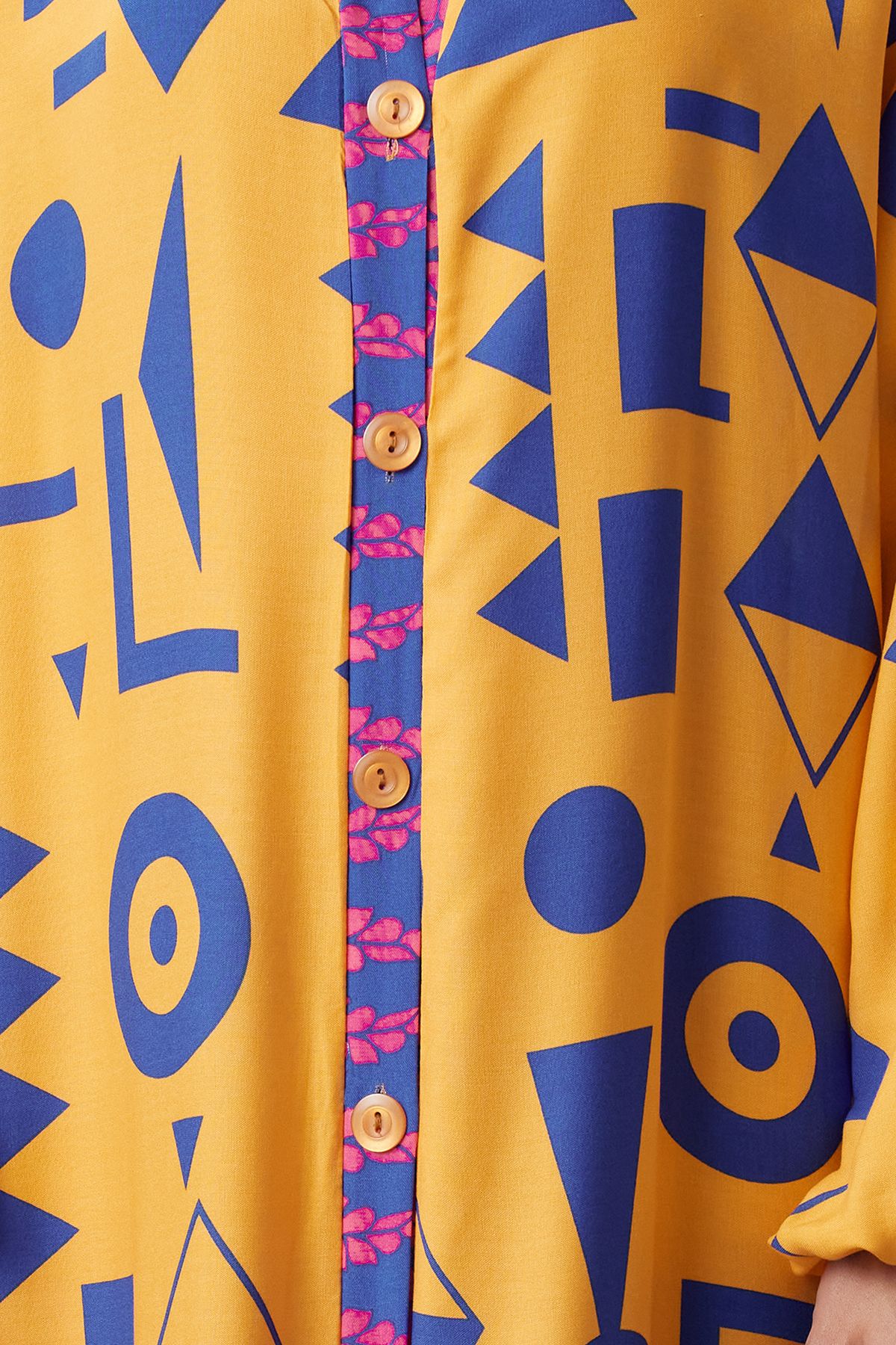 Trendyol Orange Printed Midi Wide Bow Border Pattern Detail Woven Dress Woven Dress