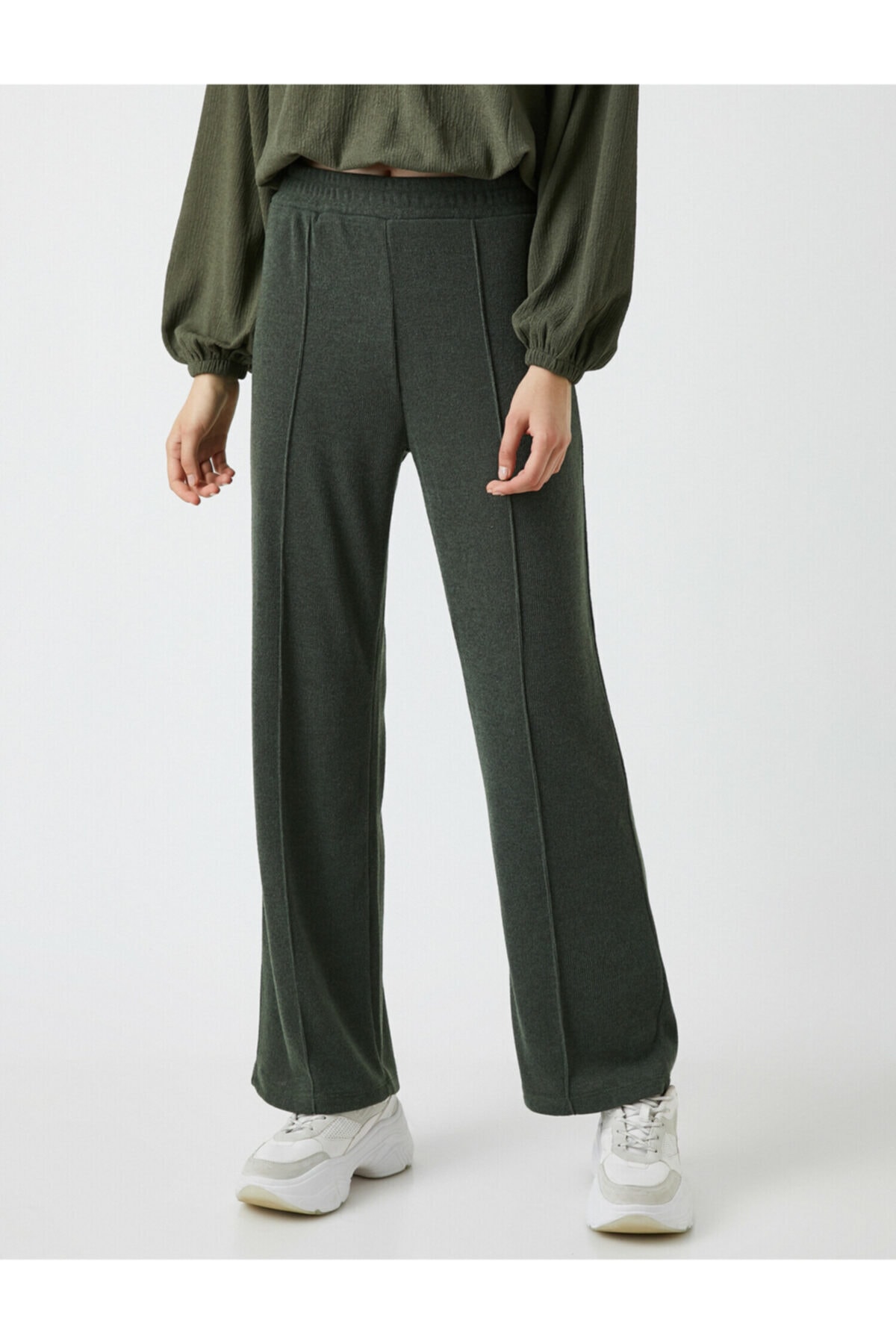 Koton Wide Leg Trousers. Elastic Waist.