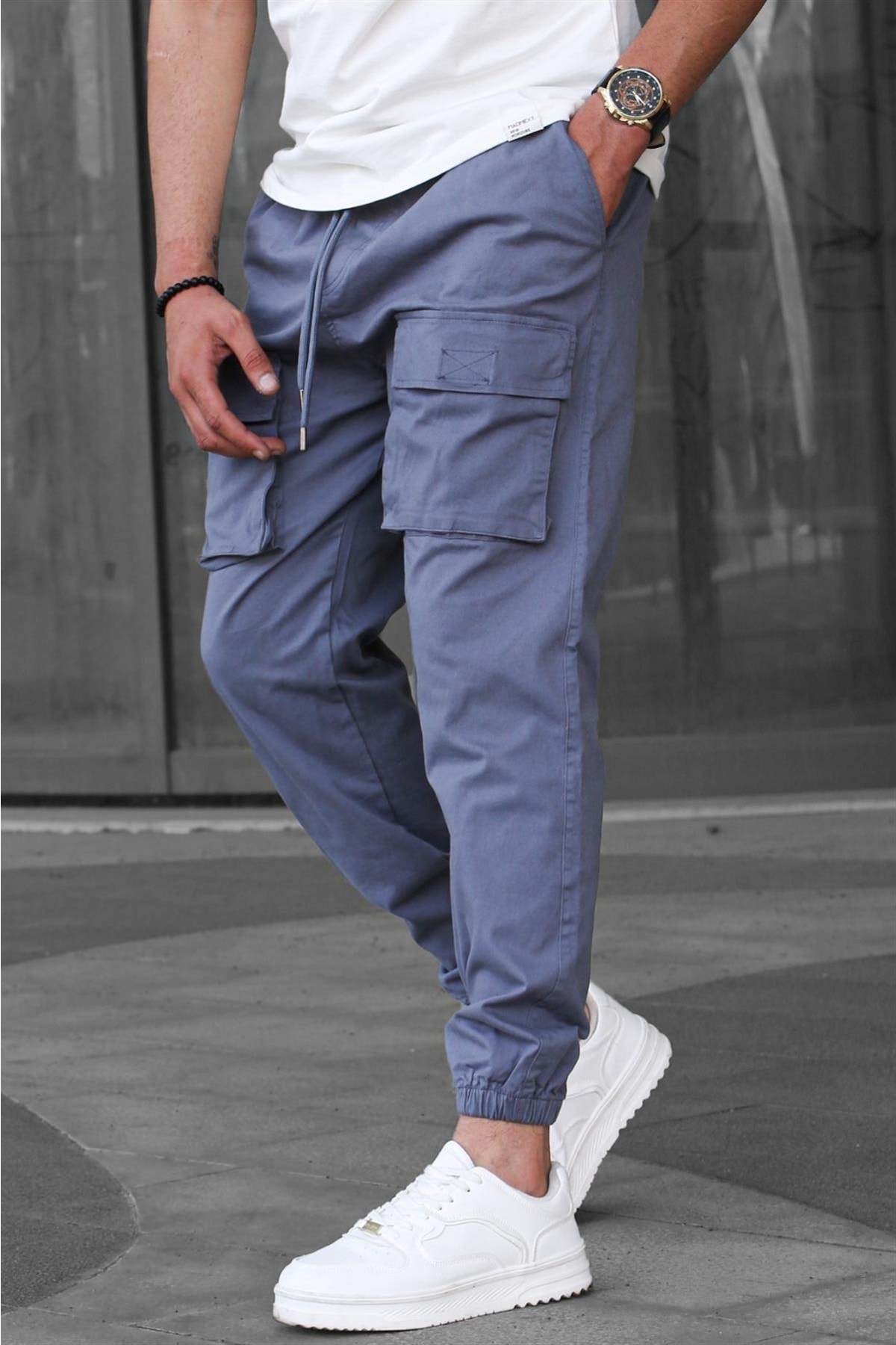 Levně Madmext Smoked Cargo Men's Jogger Pants with Pocket 6812