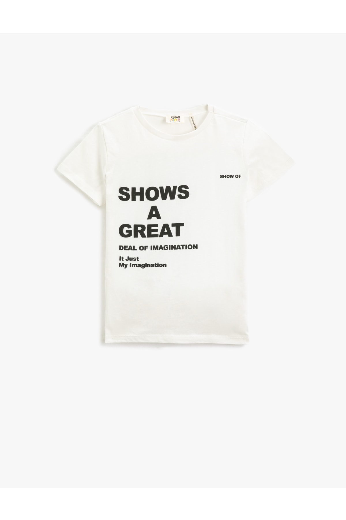 Koton Printed T-Shirt Short Sleeved Crew Neck Cotton