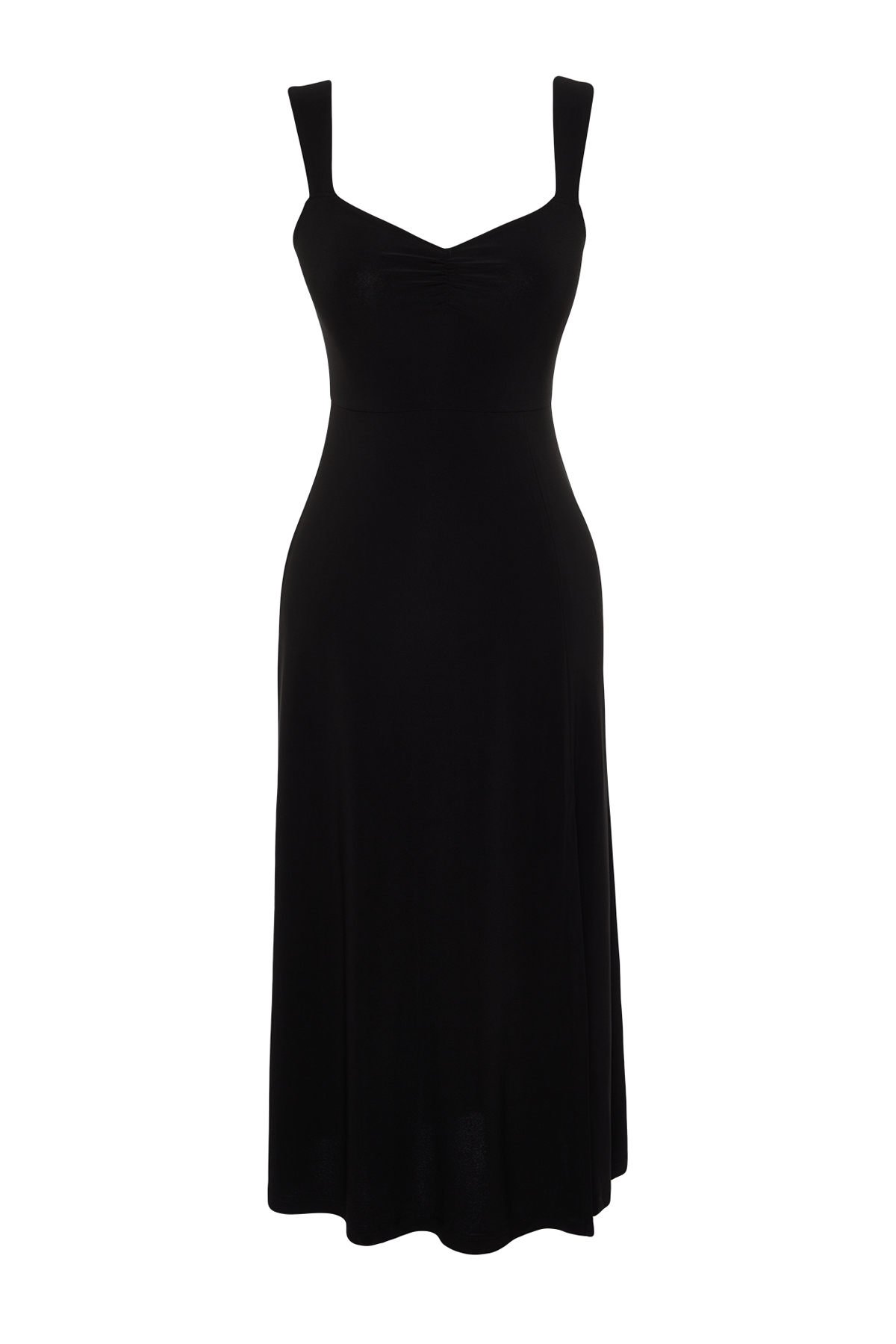 Trendyol Black Plain Stretchy Knitted Dress