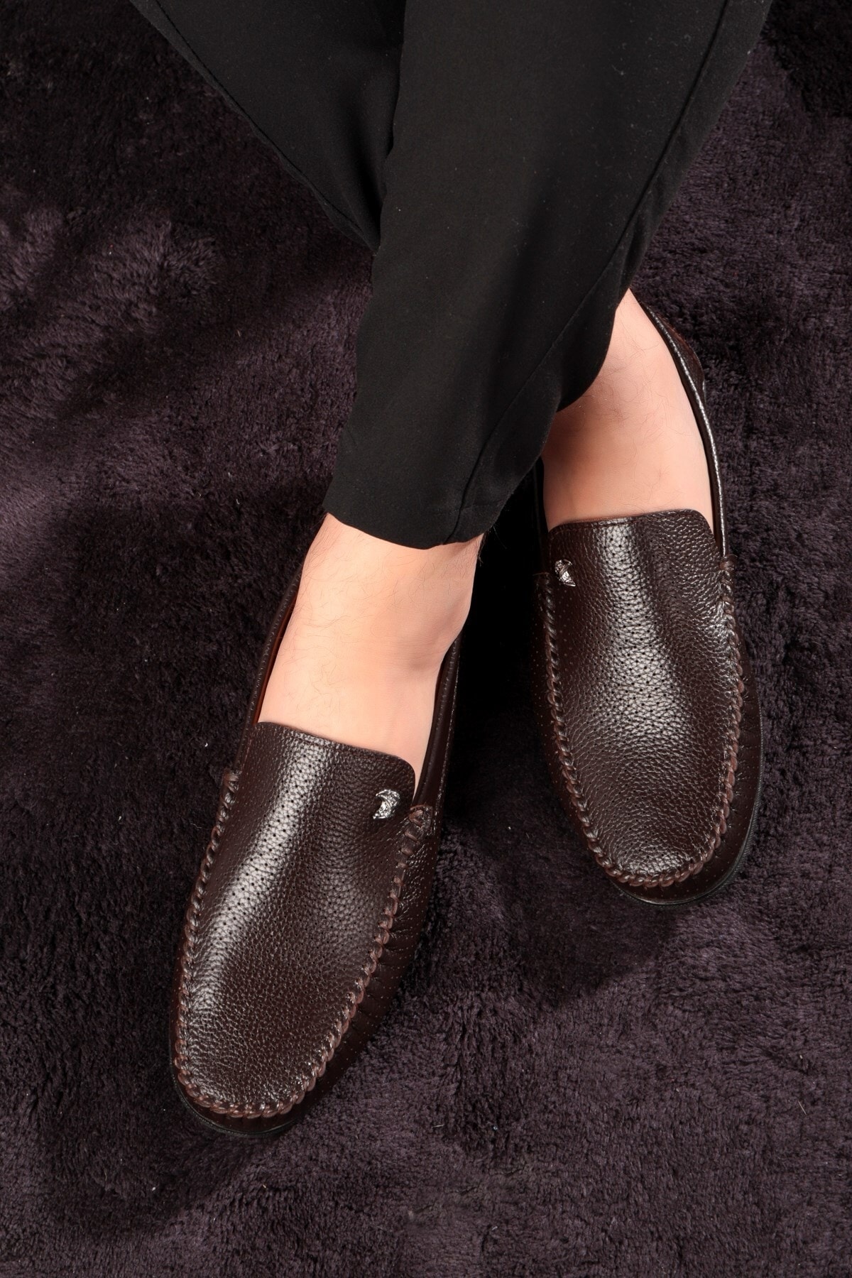 Levně Ducavelli Fruga Genuine Leather Men's Casual Shoes, Loafers, Lightweight Shoes, Leather Loafers.