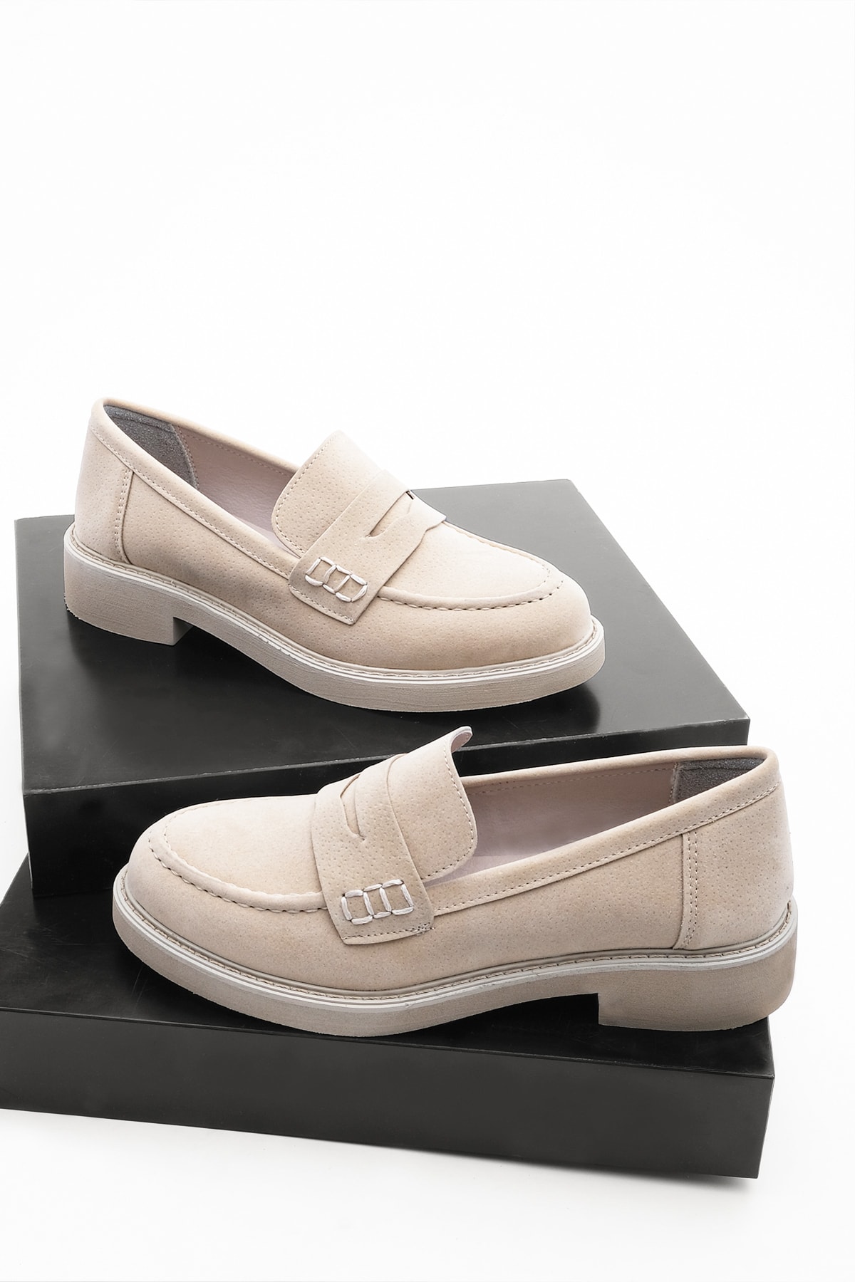 Marjin Women's Loafers Loafers Casual Shoes Andel Beige