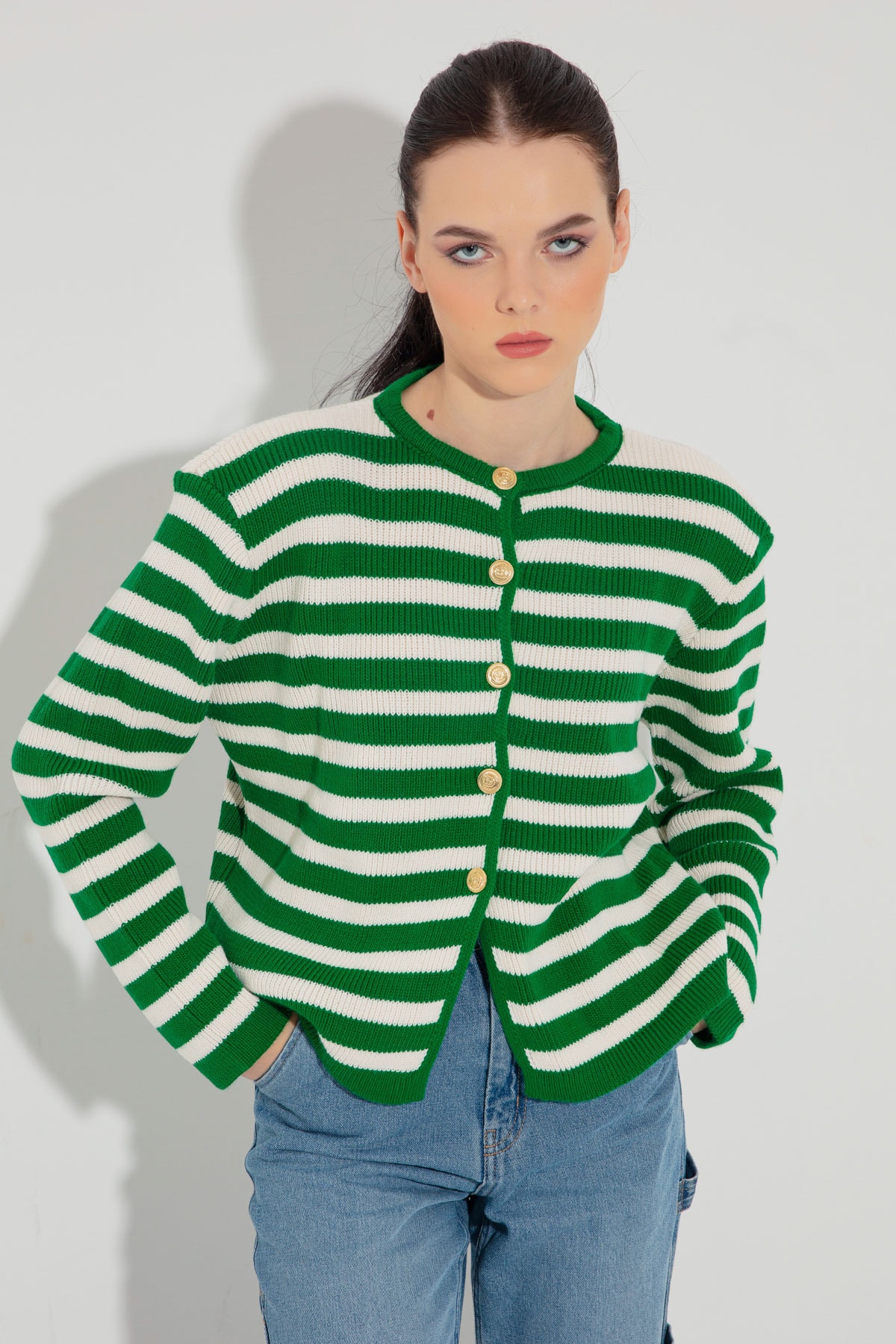 Lafaba Cardigan - Green - Regular fit