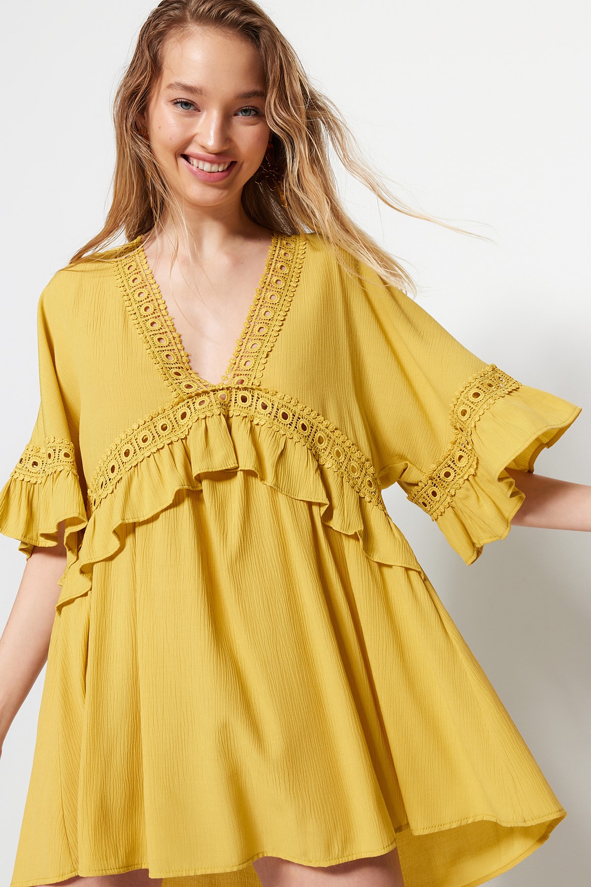 Trendyol Dress - Yellow - Basic