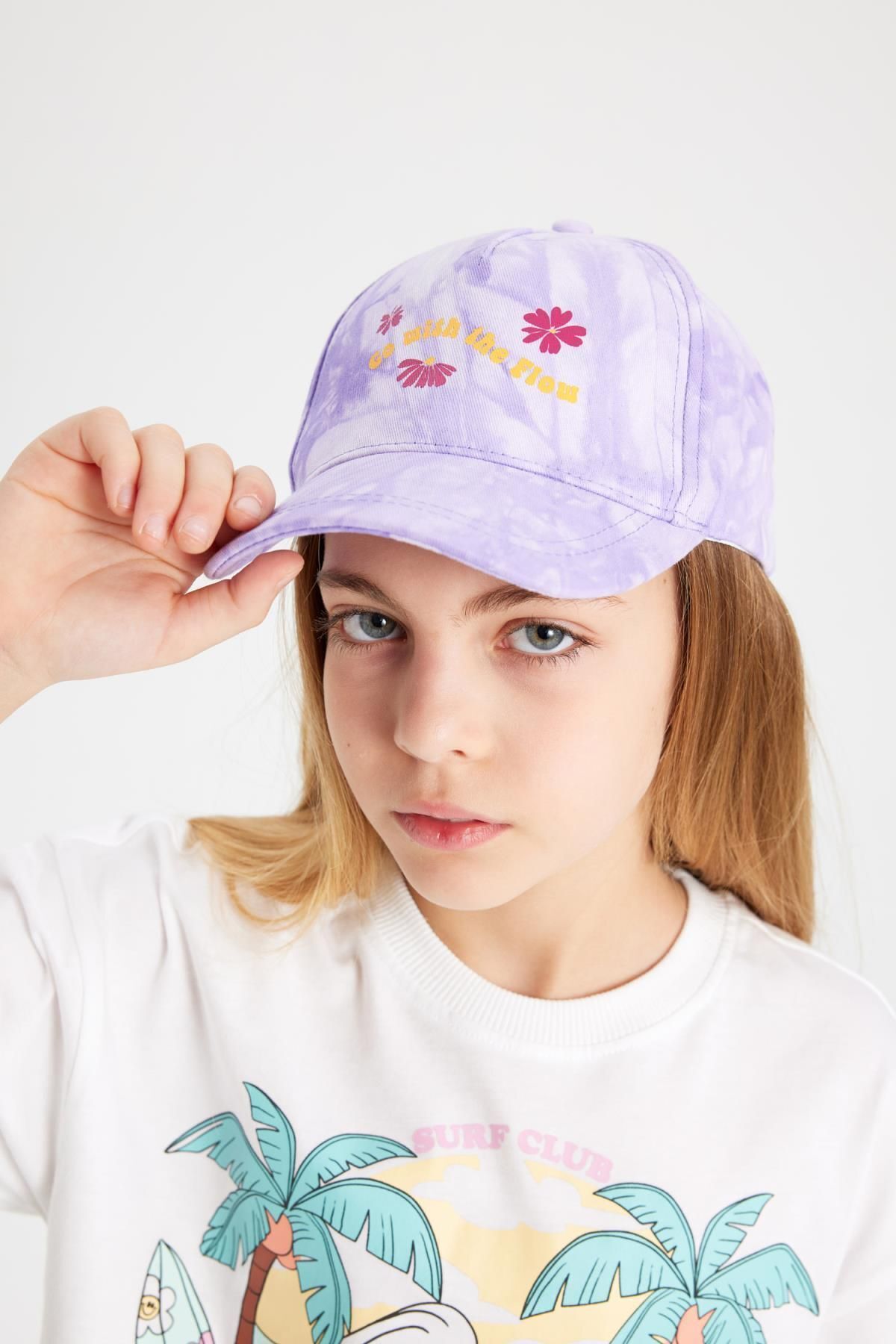 DEFACTO Girl&#39;s Embroidered Baseball and Basketball Cap