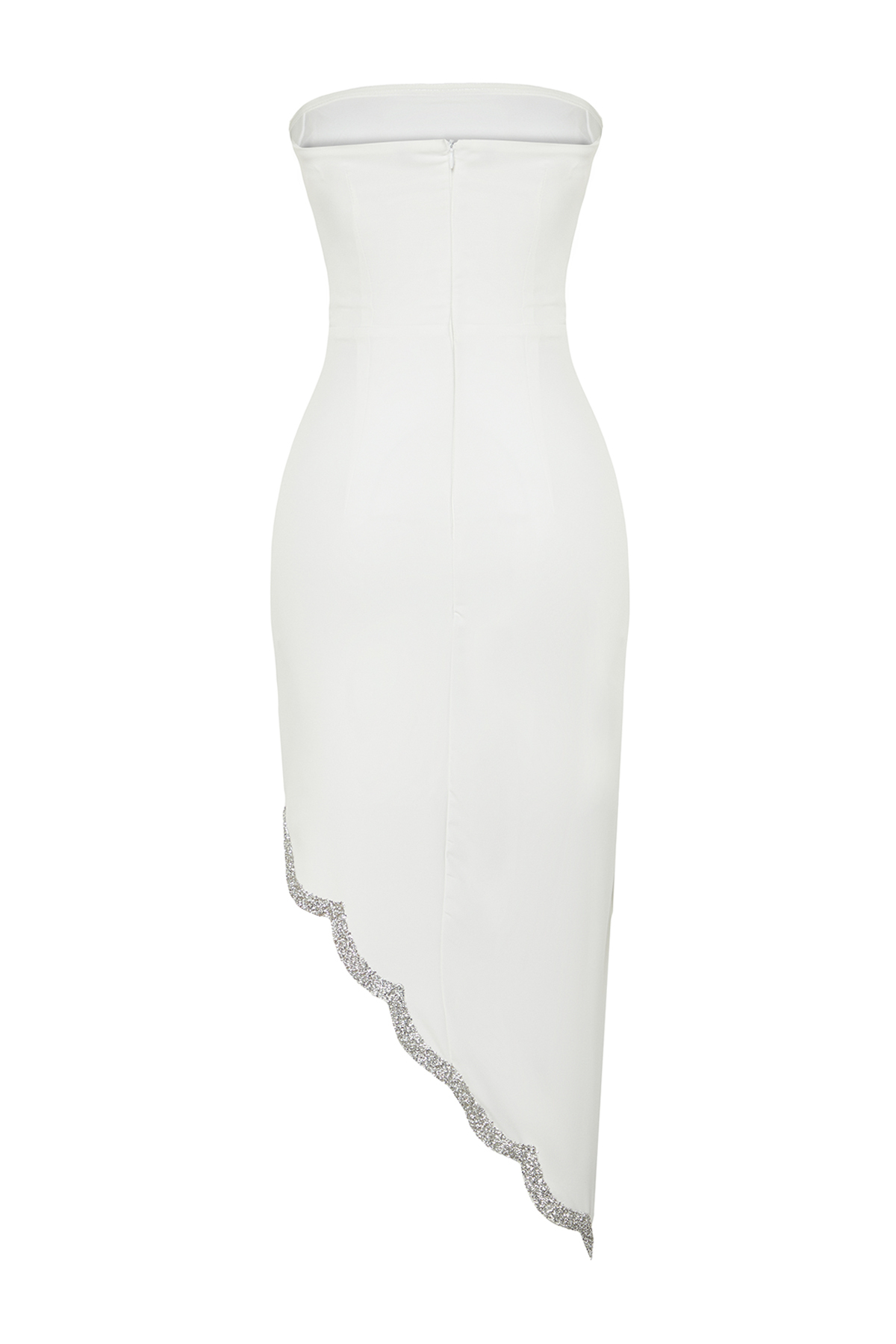 Trendyol Bridal White Shiny Stone Woven Wedding / Wedding Elegant Evening Dress