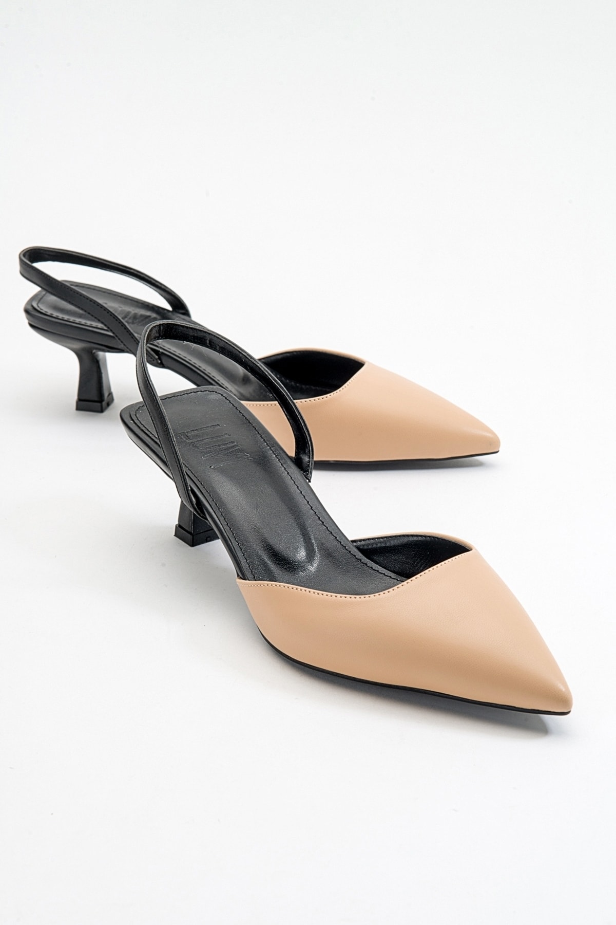 Levně LuviShoes Over Dark Beige Women's Heeled Shoes