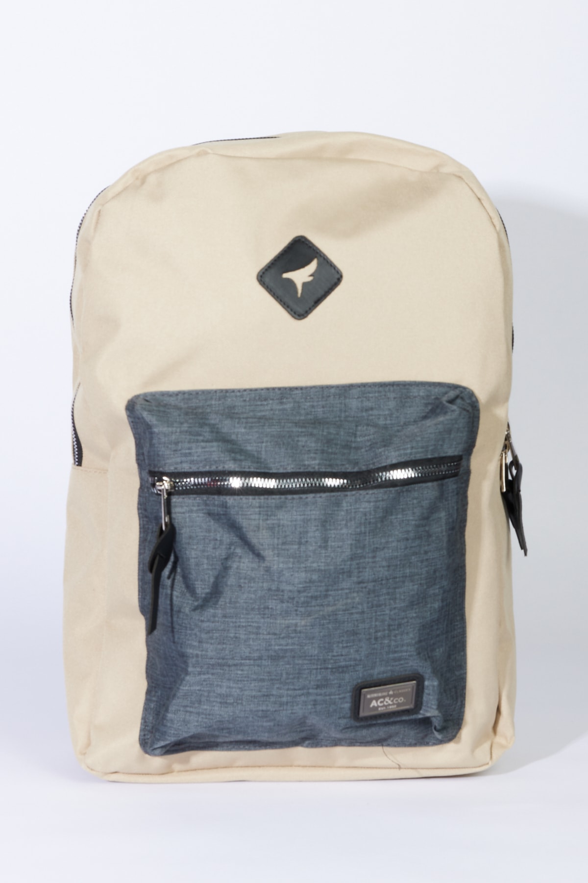 Levně AC&Co / Altınyıldız Classics Men's Mink-anthracite Logo Sports School-Backpack with Laptop Compartment