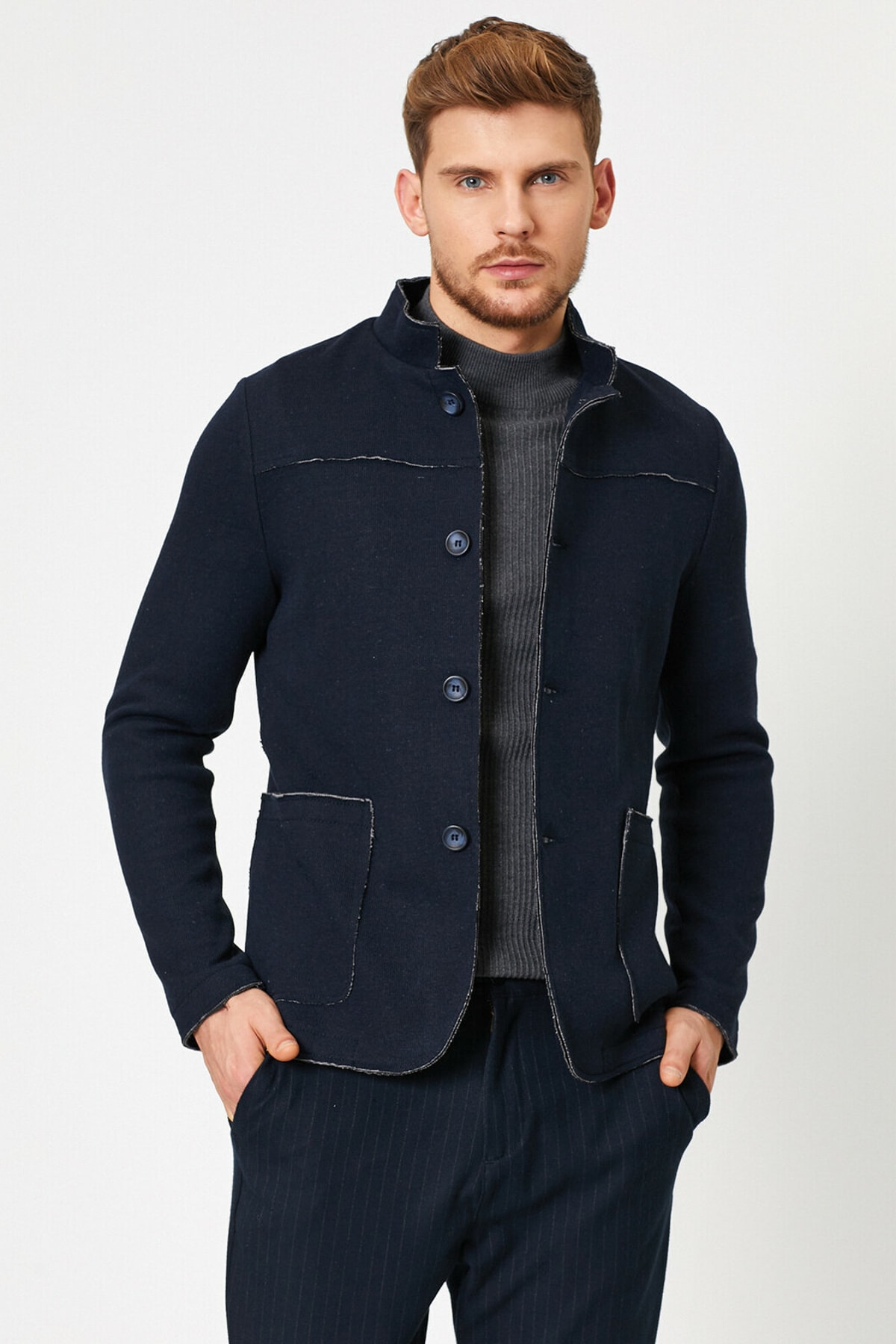 Koton Jacket - Dunkelblau - Fitted