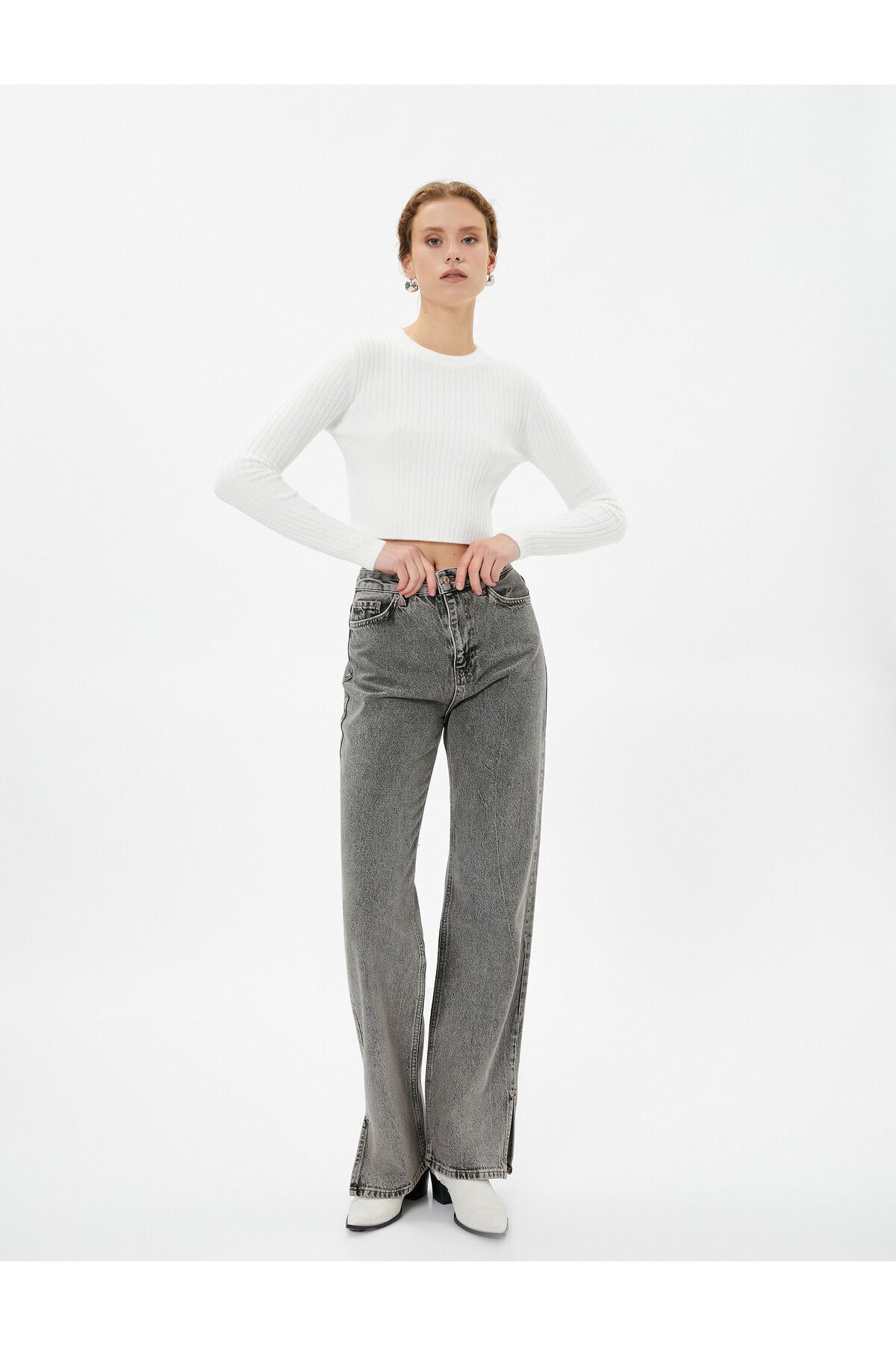 Koton High Waisted Jeans Straight Leg - Nora Jean