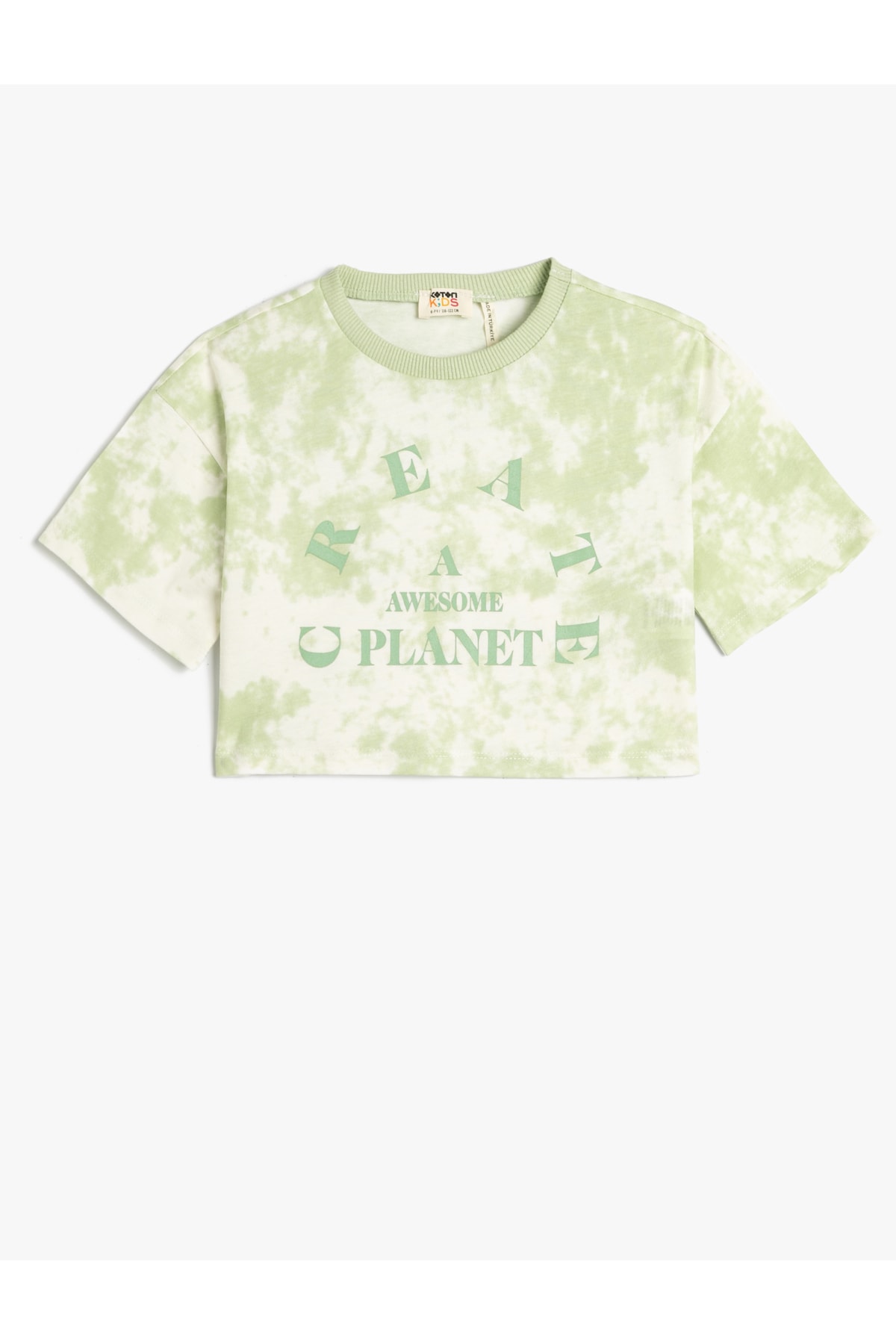 Levně Koton Crop Oversize T-Shirt Printed Cotton