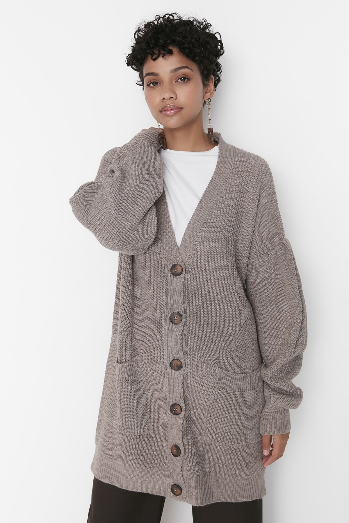 Trendyol Cardigan - Beige - Regular fit