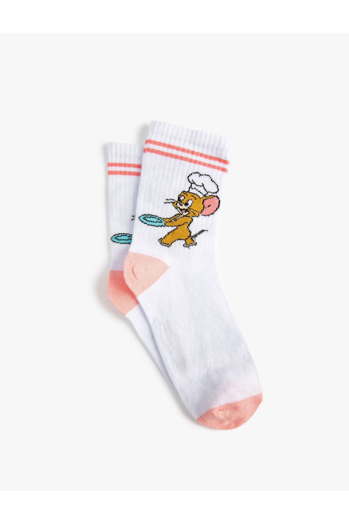 Koton Tom And Jerry Crew Socks Licensed Embroidered