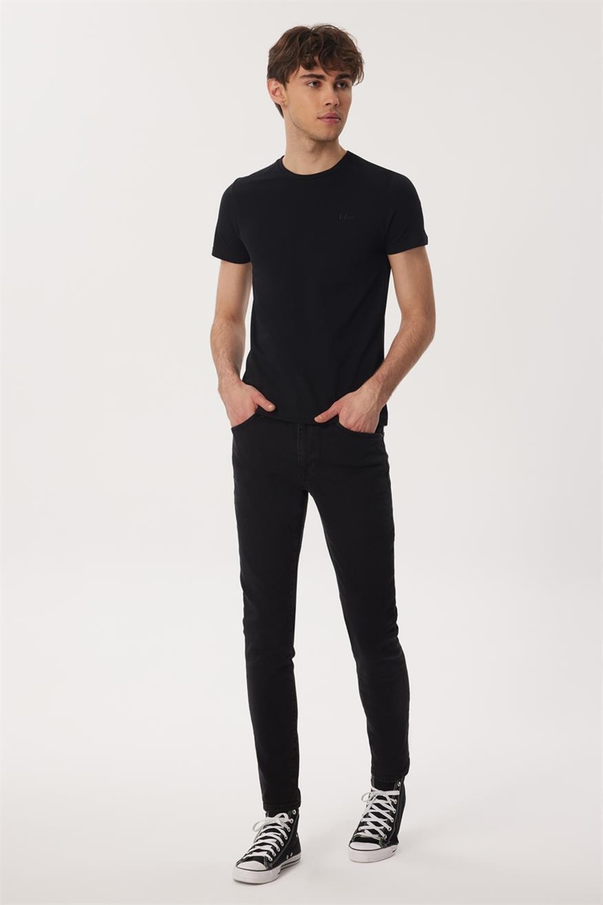 Lee Cooper Men's Twingo 1 O Neck Pique T-shirt Black