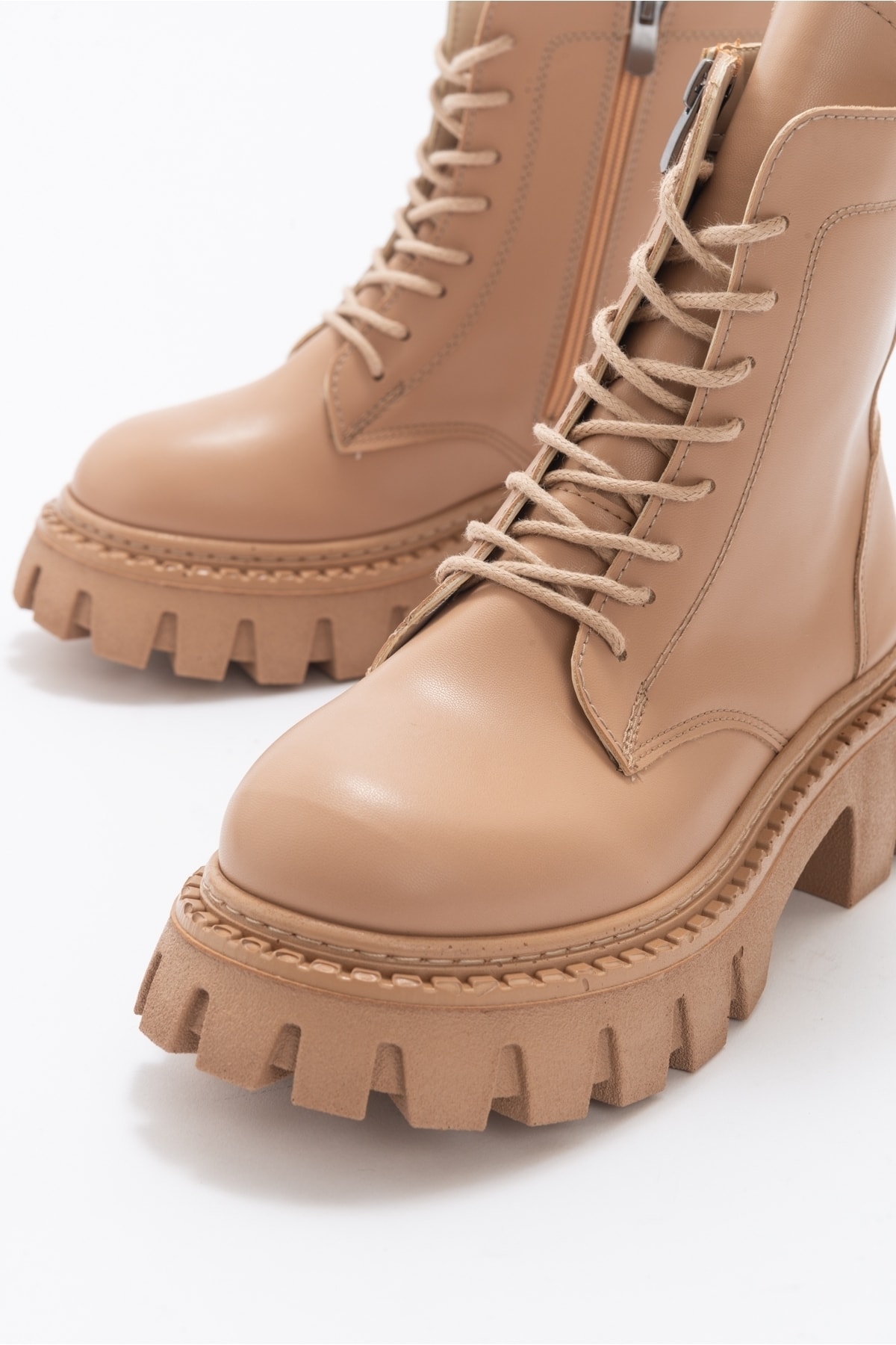 LuviShoes Tool Dark Beige Women's Boots