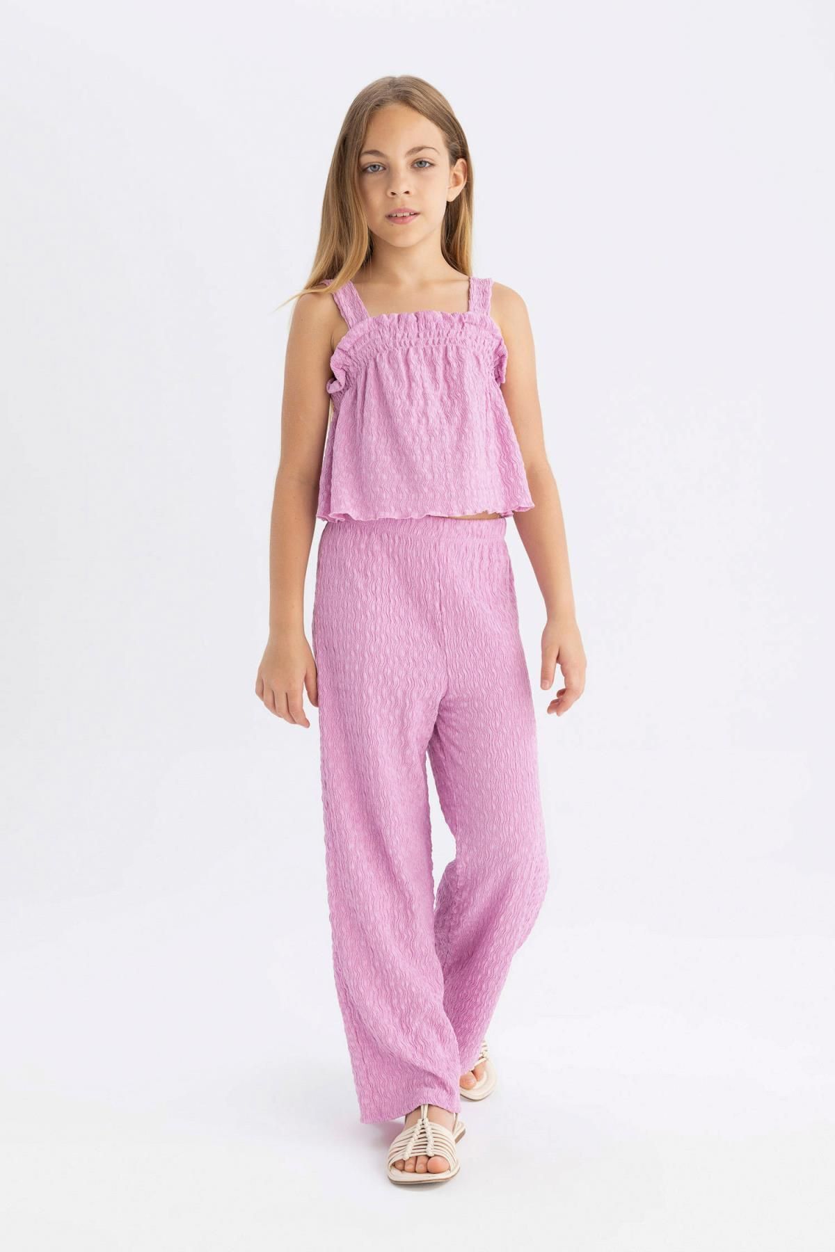 DEFACTO Girl's Wide Leg Wrap Pants