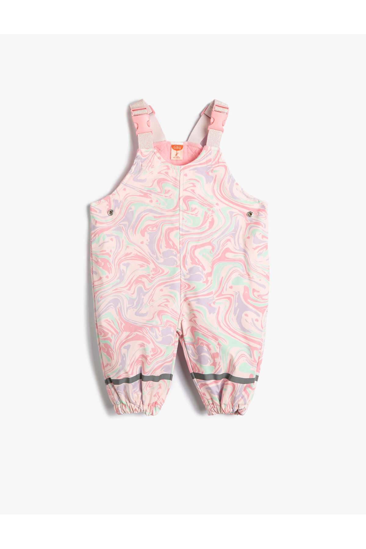 Levně Koton Baby Girl Pink Patterned Coat