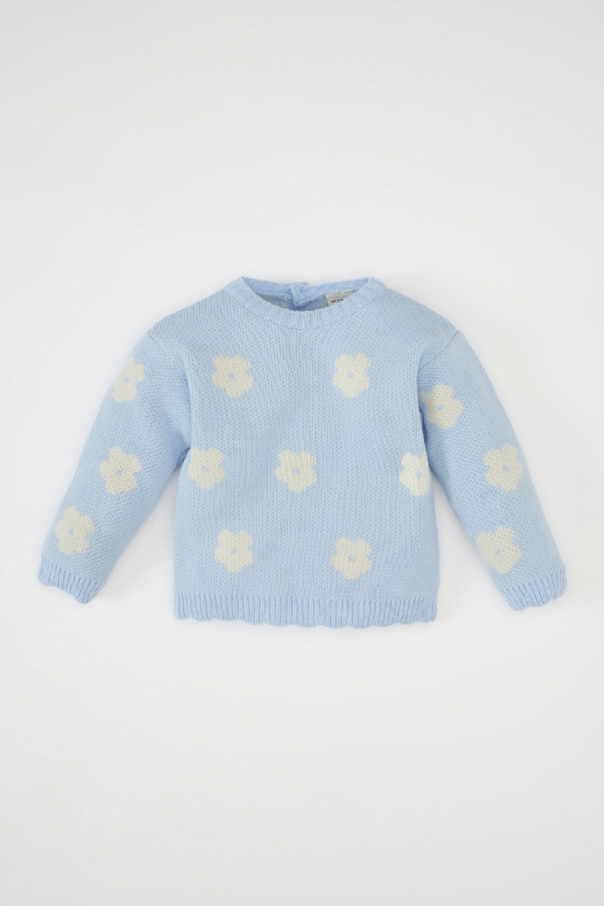 DEFACTO Baby Girl Crew Neck Floral Sweater