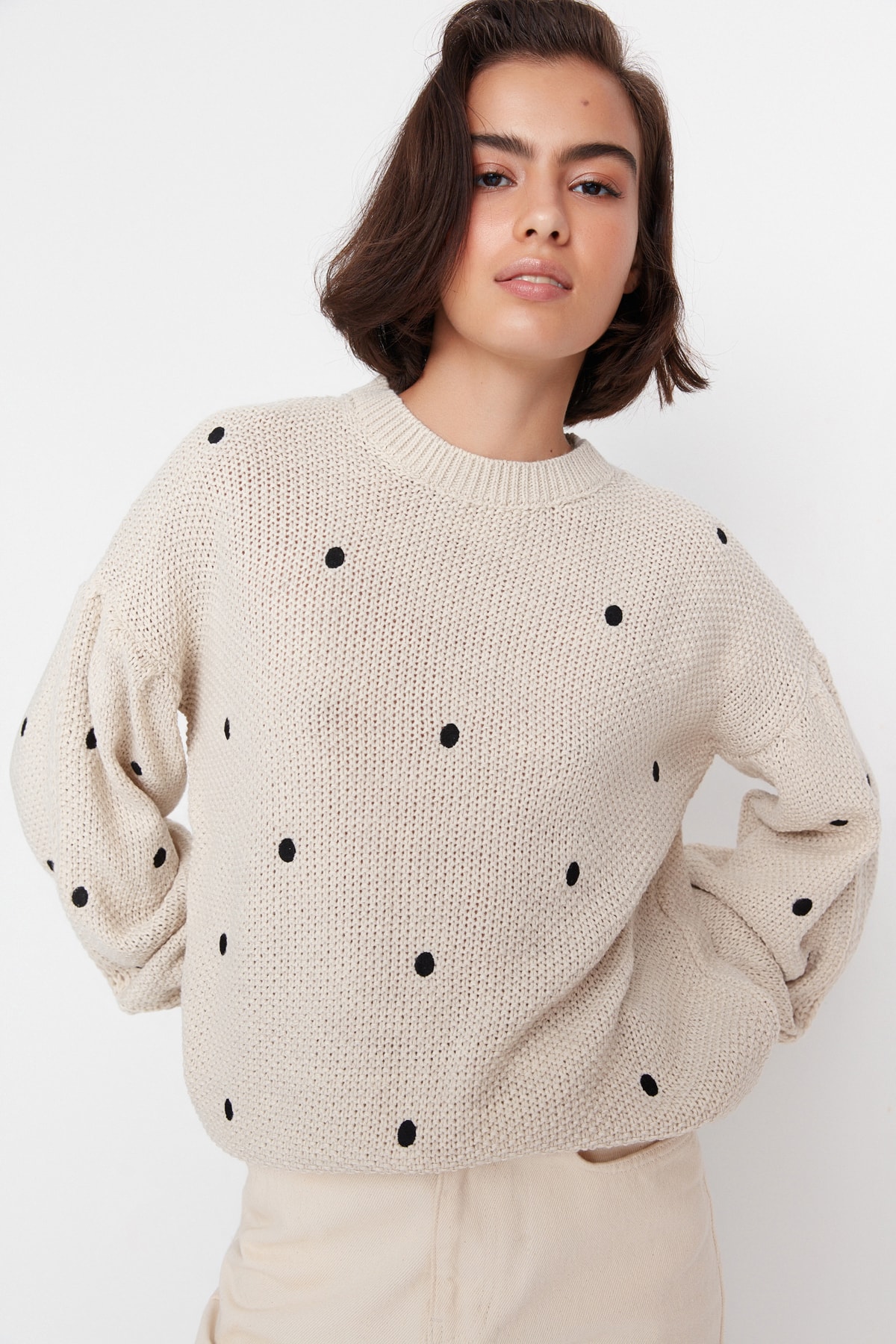 Women’s sweater Trendyol Polka dot printed