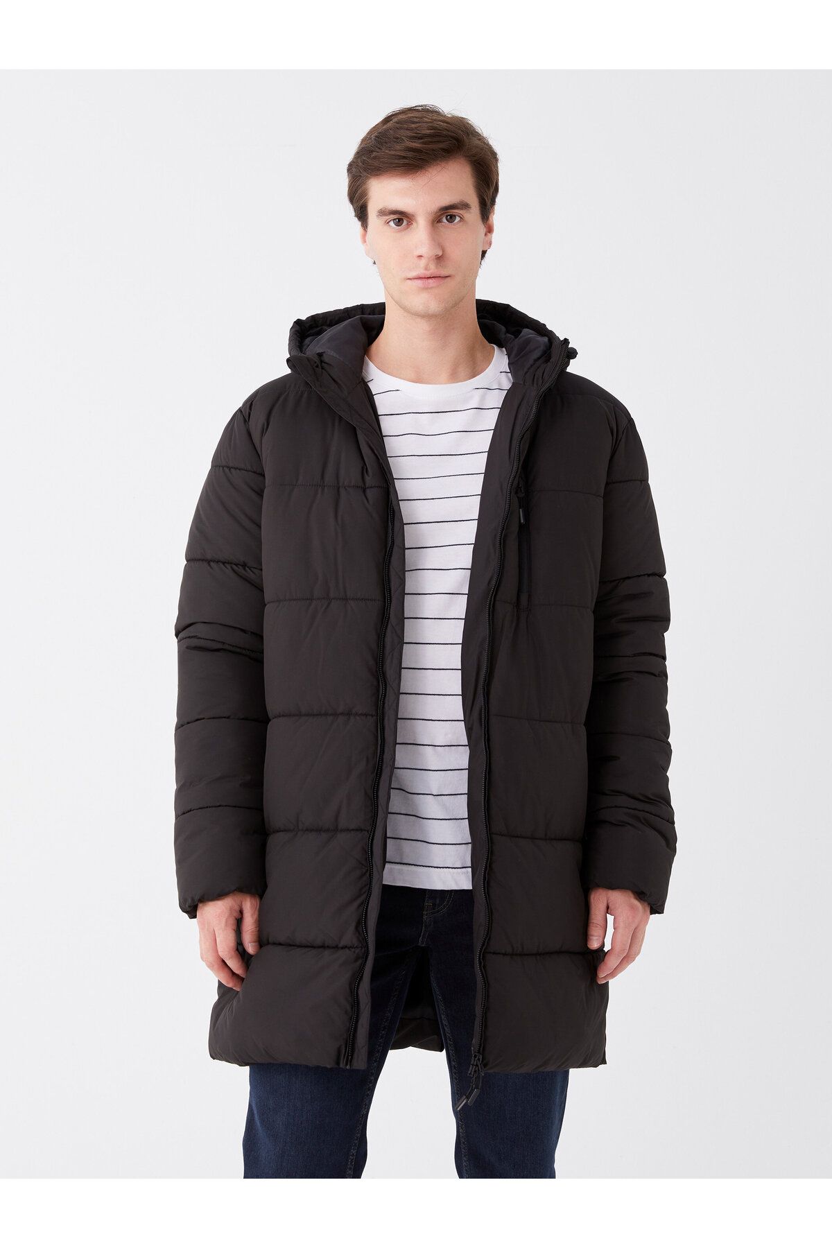 LC Waikiki Men's Comfort Fit Hooded Down Coat