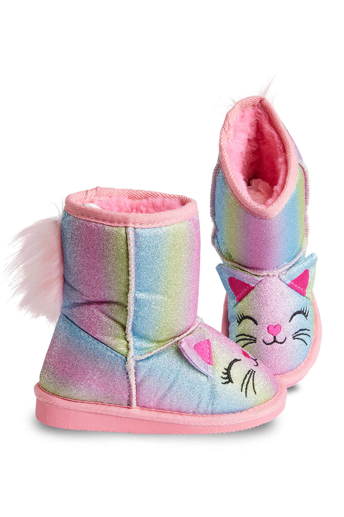 Levně Denokids Cat-Colored Glittery Girls' Boots