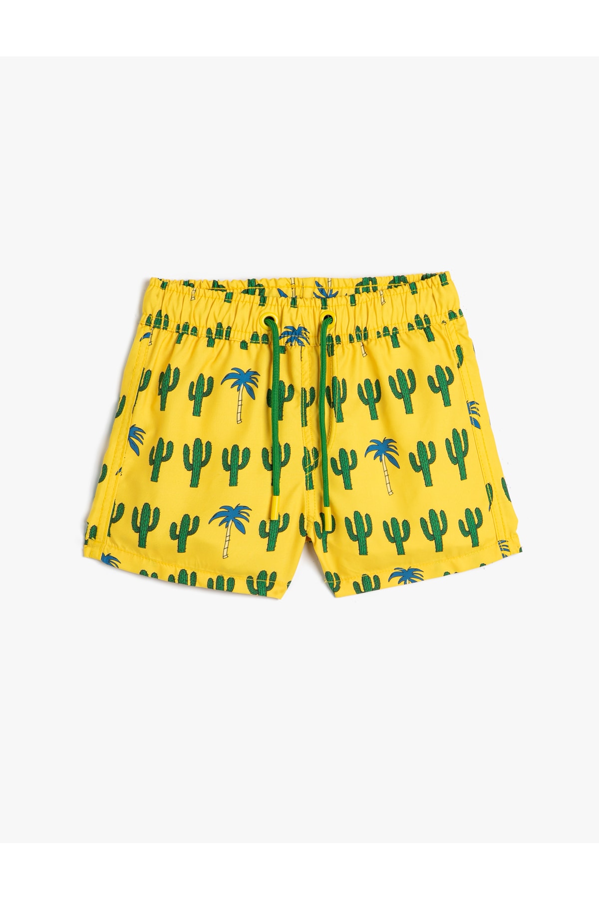Koton Swimsuit Tie Waist Cactus Printed Mesh Lined