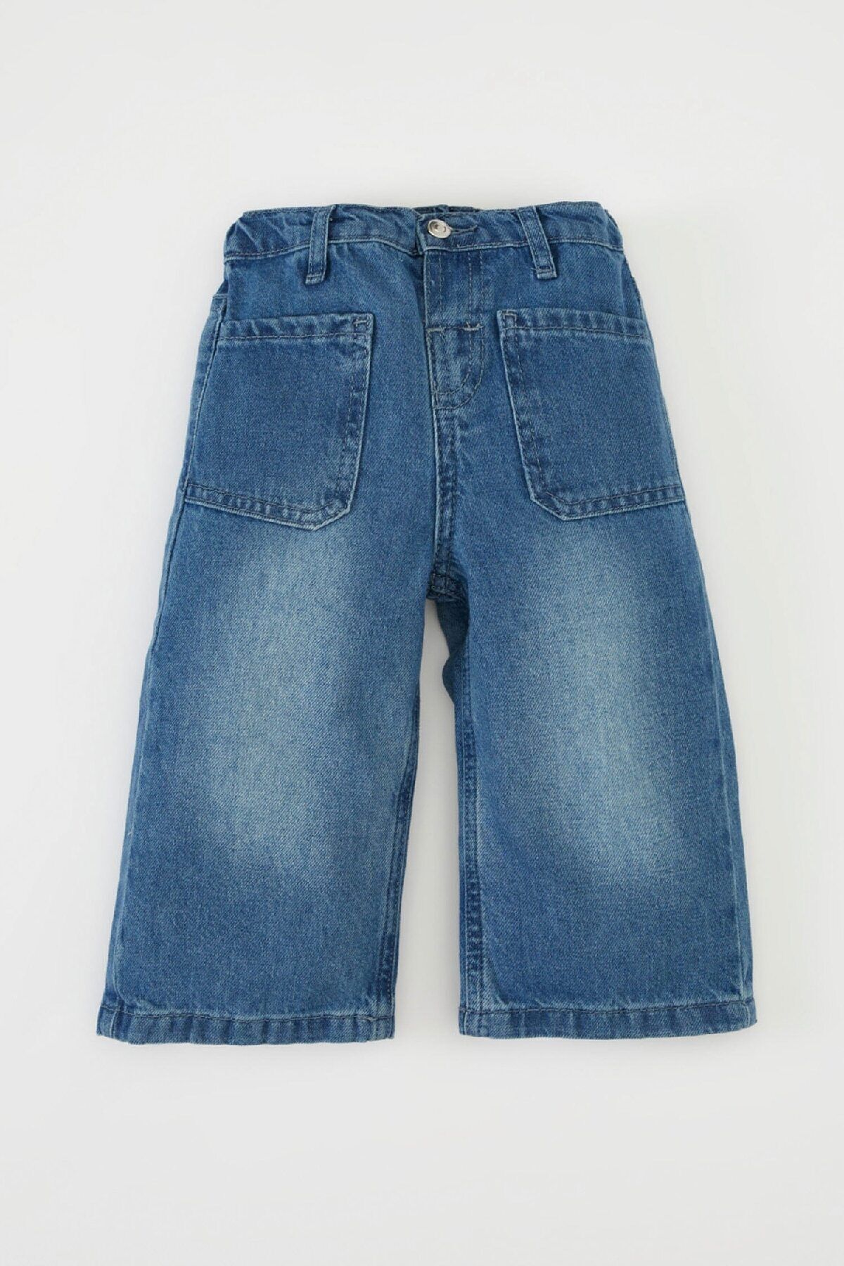 DEFACTO Baby Girl Elastic Band Wide Leg Jean Pants